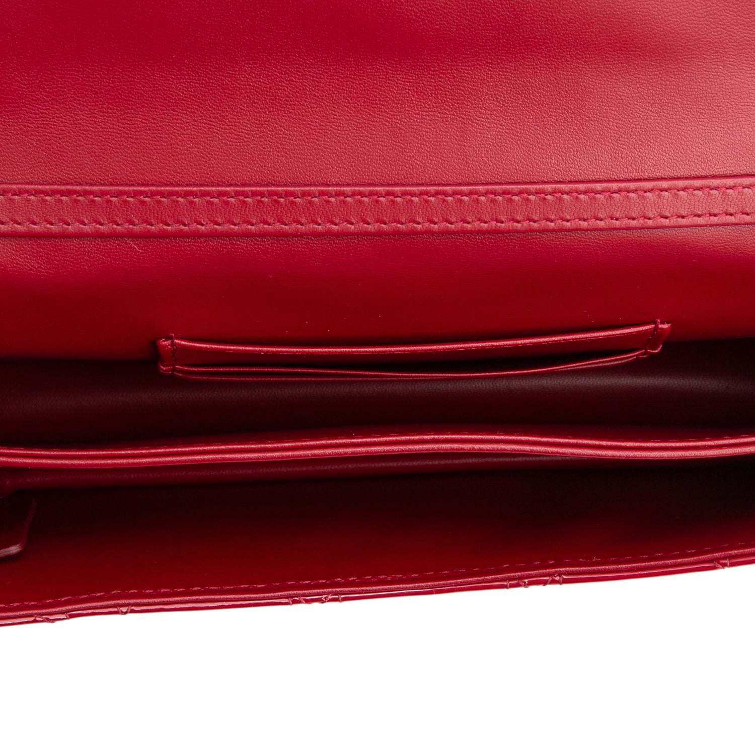 Christian Dior 2025 Red Patent Leather Cannage Mini My Dior Bag w/ Box & Chain