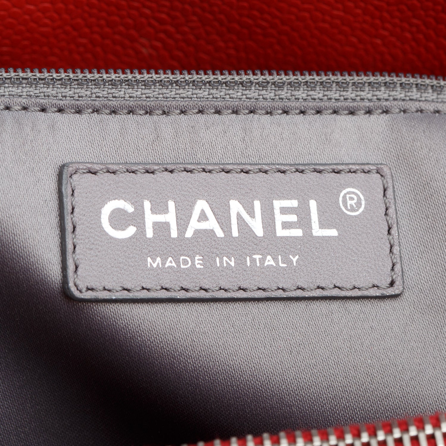 Chanel Red Caviar Leather Grand Shopping Tote (GST) w/ Box