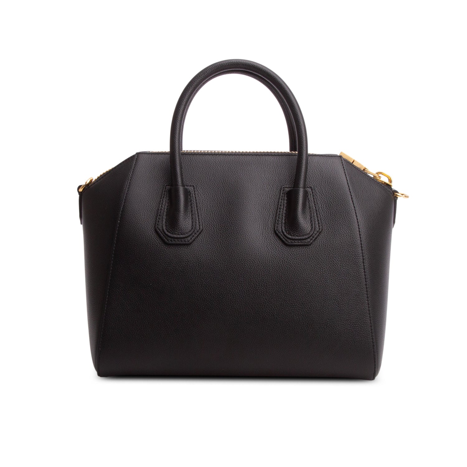 Givenchy 2023 Black Sugar Goatskin Leather Small Antigona w/ Strap