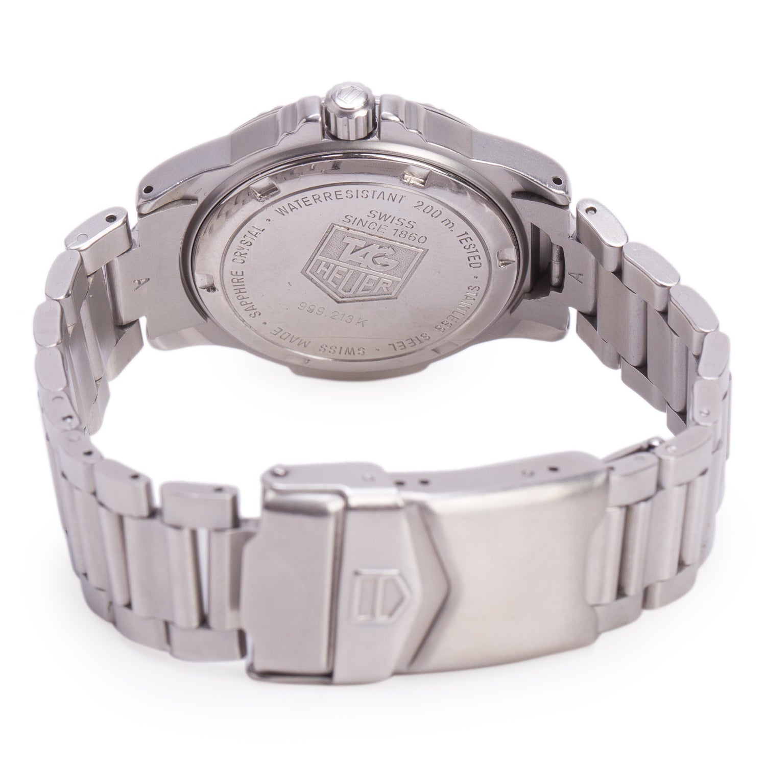 Tag Heuer Stainless Steel Professional 4000 Series 34 MM Quartz Watch Grey Dial 999.213K