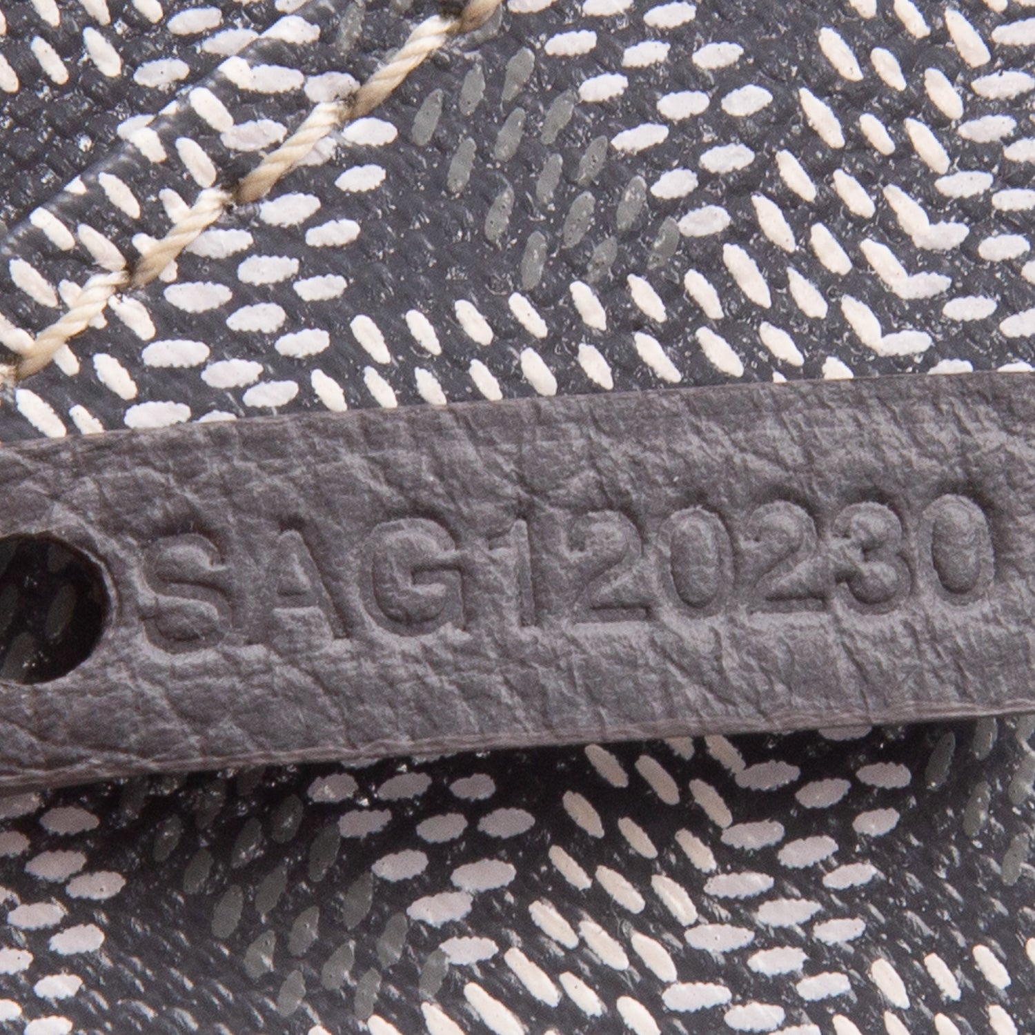Goyard 2023 Grey Goyardine Reversible Mini Anjou w/ Pouch