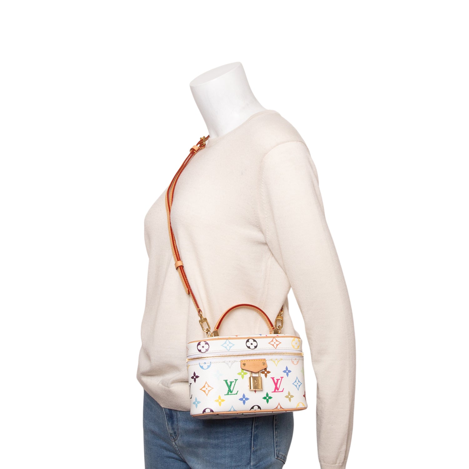 Louis Vuitton Monogram Multicolor LV x TM Vanity Chain Pouch w/ Straps