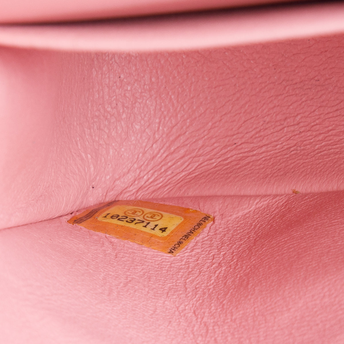 Chanel Pink Quilted Lambskin Leather Classic Medium Double Flap Bag w/ Authenticity Card