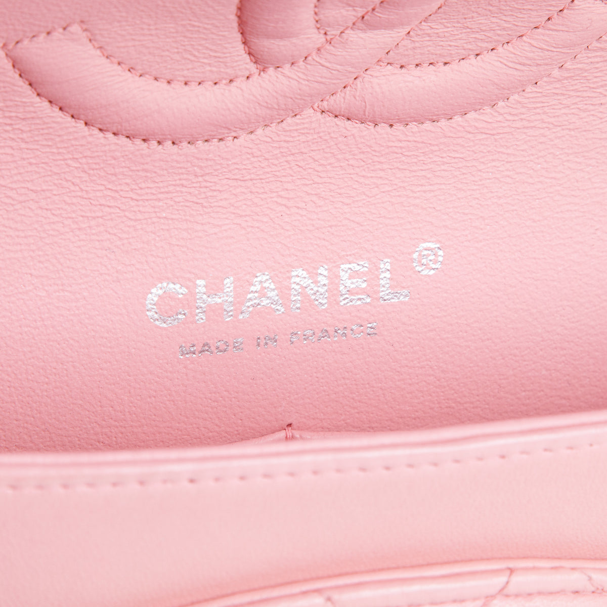 Chanel Pink Quilted Lambskin Leather Classic Medium Double Flap Bag w/ Authenticity Card