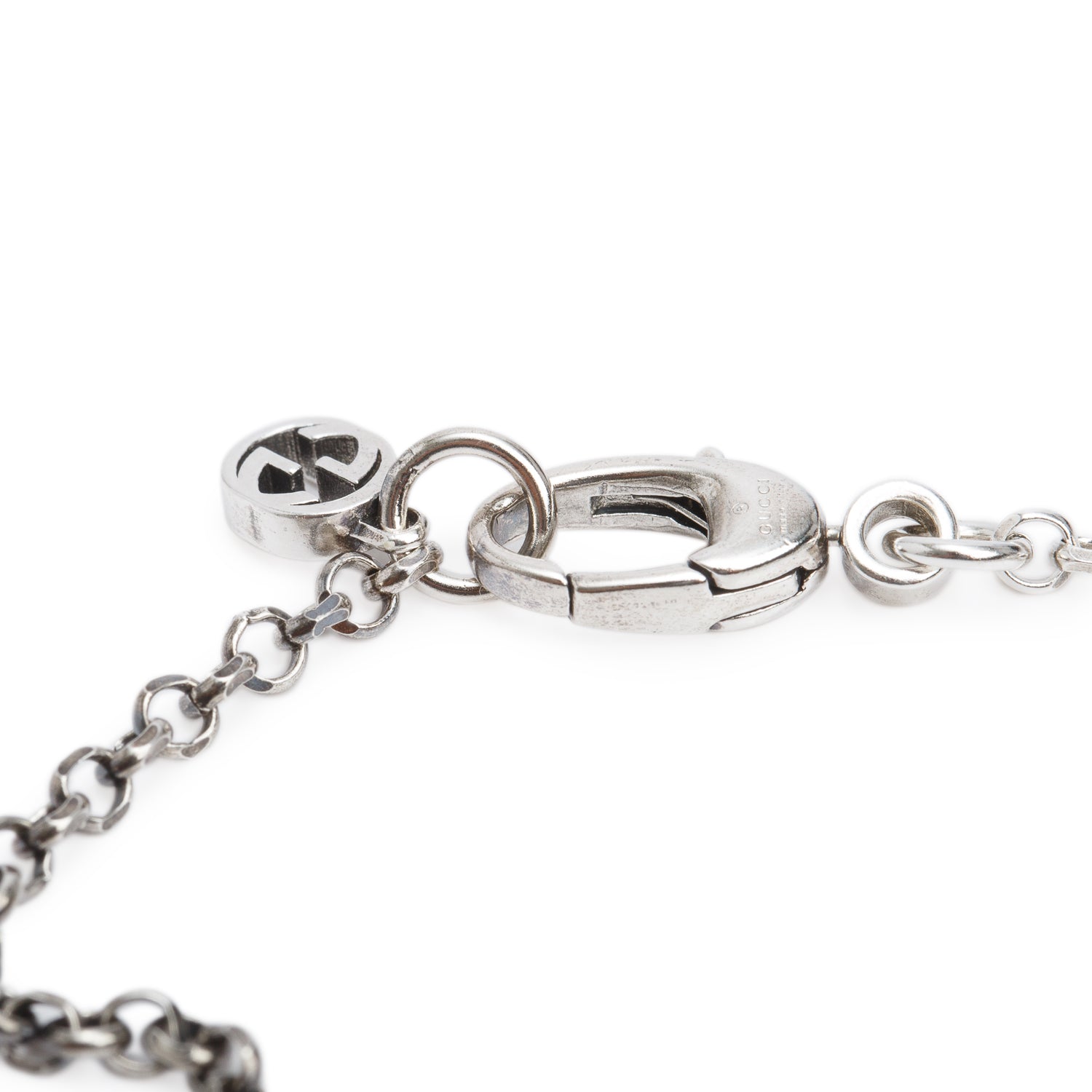 Gucci 2022 Sterling Silver Double G Key Bracelet w/ Box & Receipt