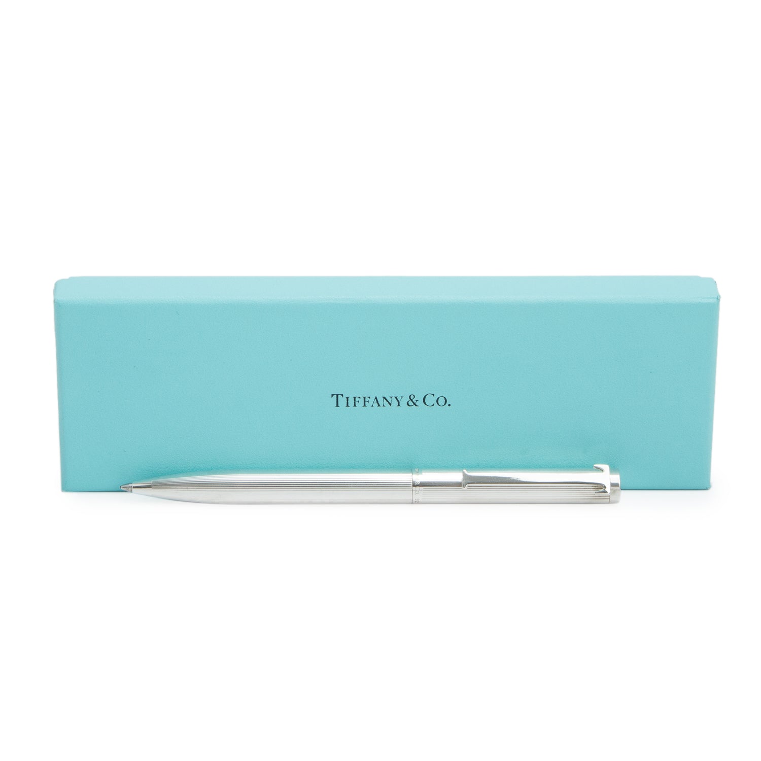 Tiffany & Co. Sterling Silver T-Clip Ballpoint Pen w/ Box