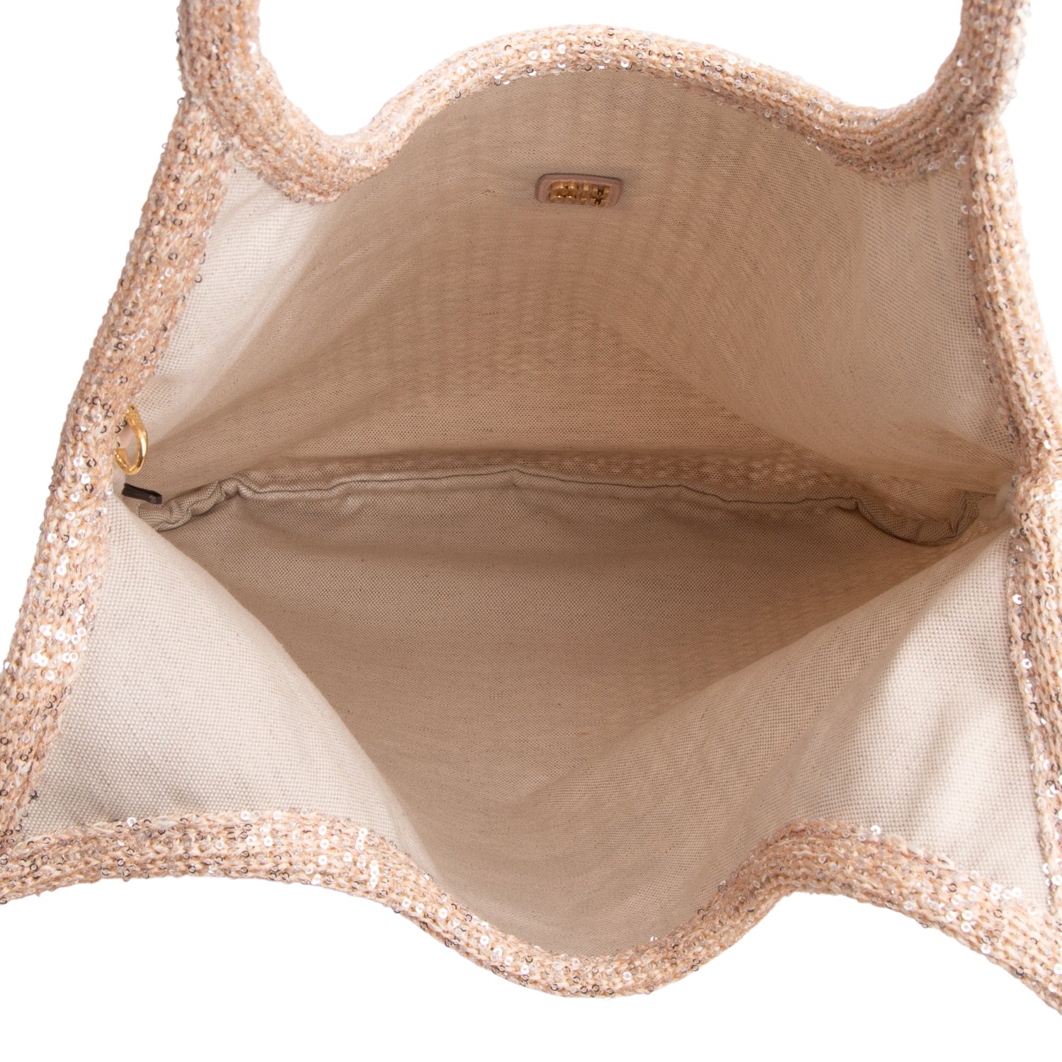Miu Miu Pink Sequin Mesh Ivy Tote w/ Pouch