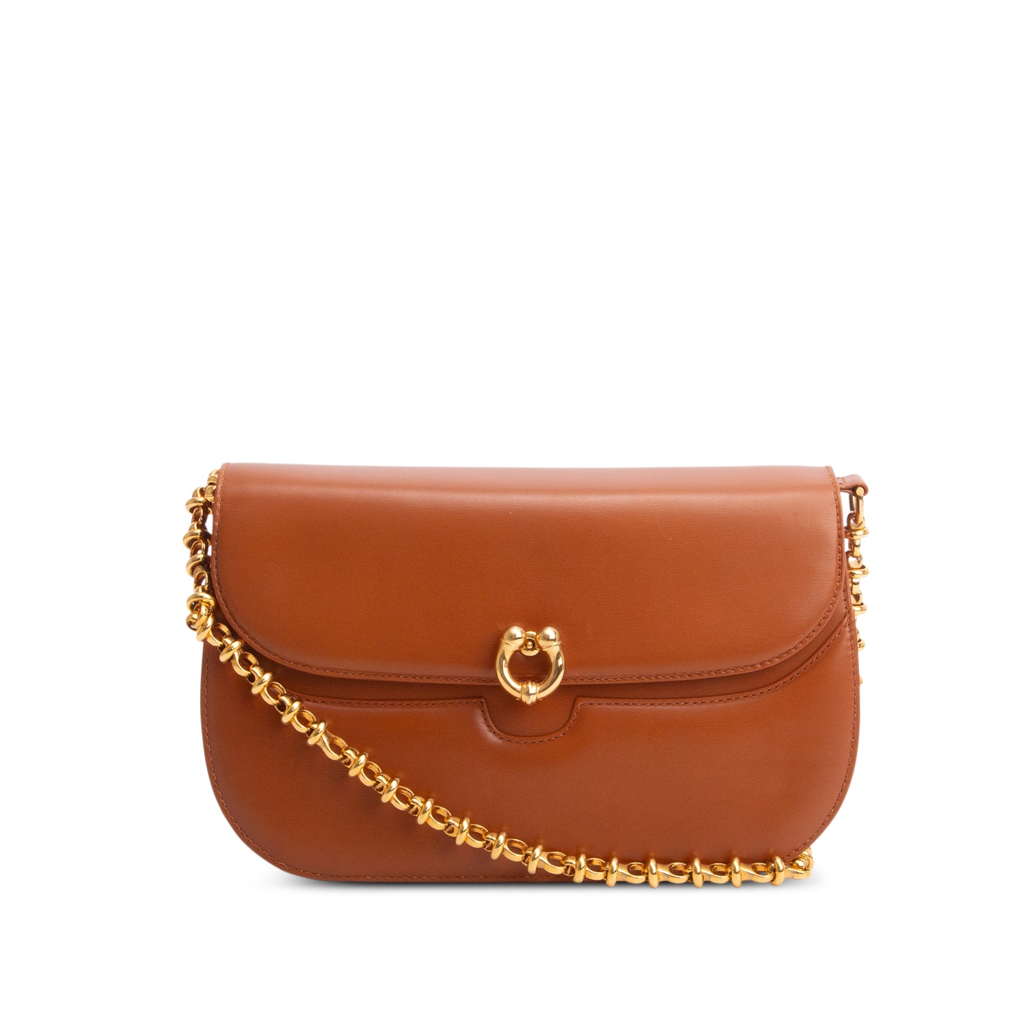 Gucci Vintage Brown Calfskin Shoulder Bag