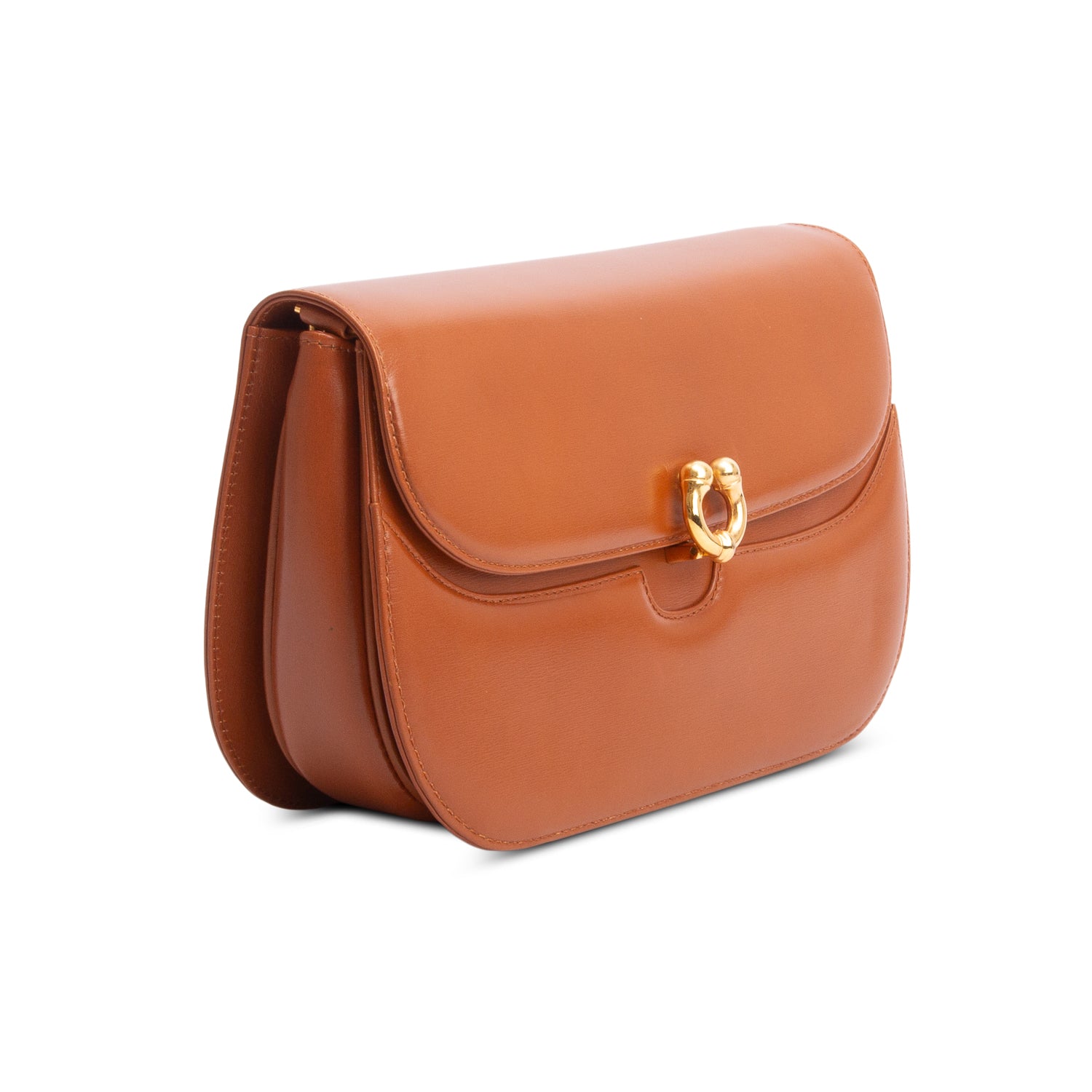 Gucci Vintage Brown Calfskin Shoulder Bag