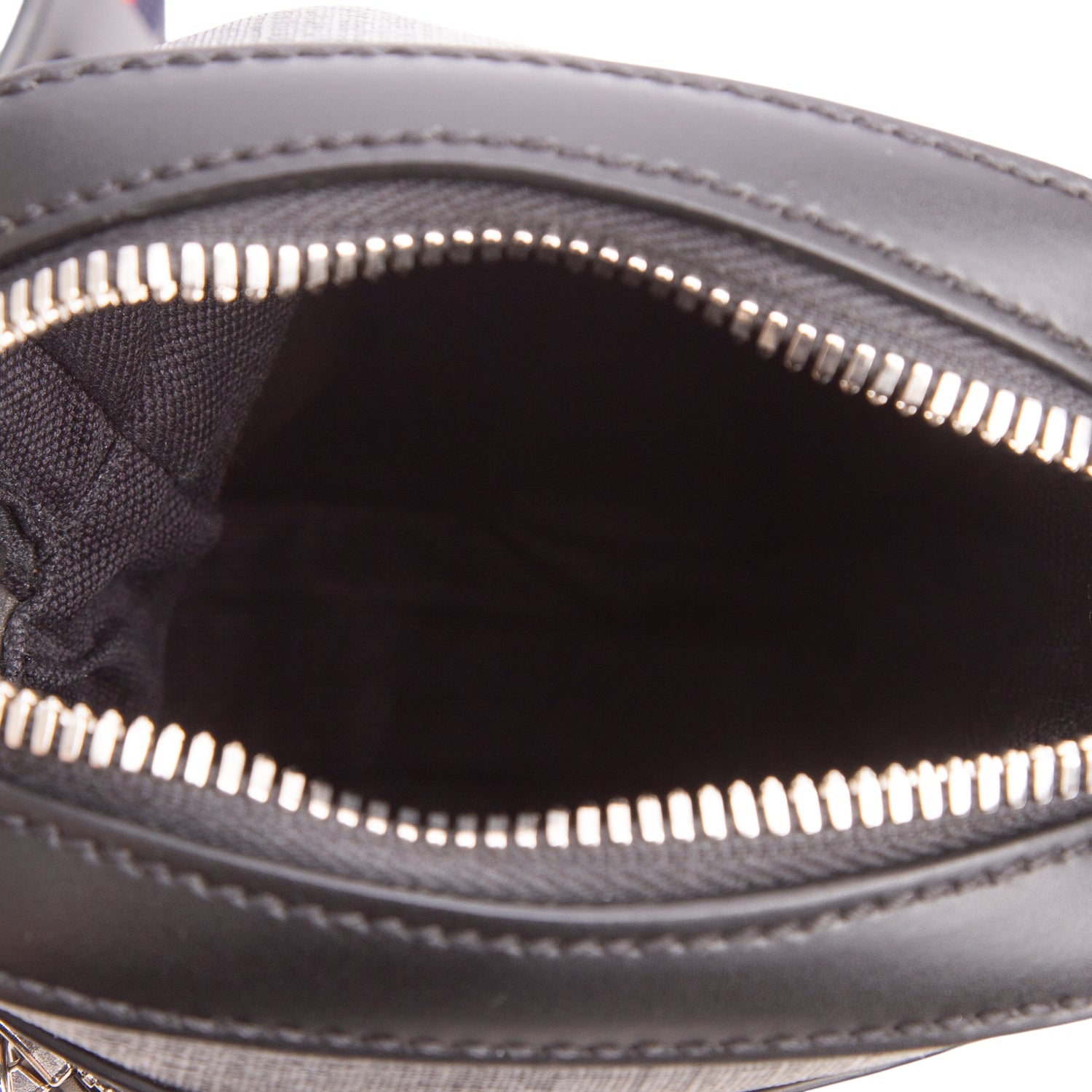 Gucci Black GG Supreme Monogram Appia Calfskin Web Mini Messenger Bag