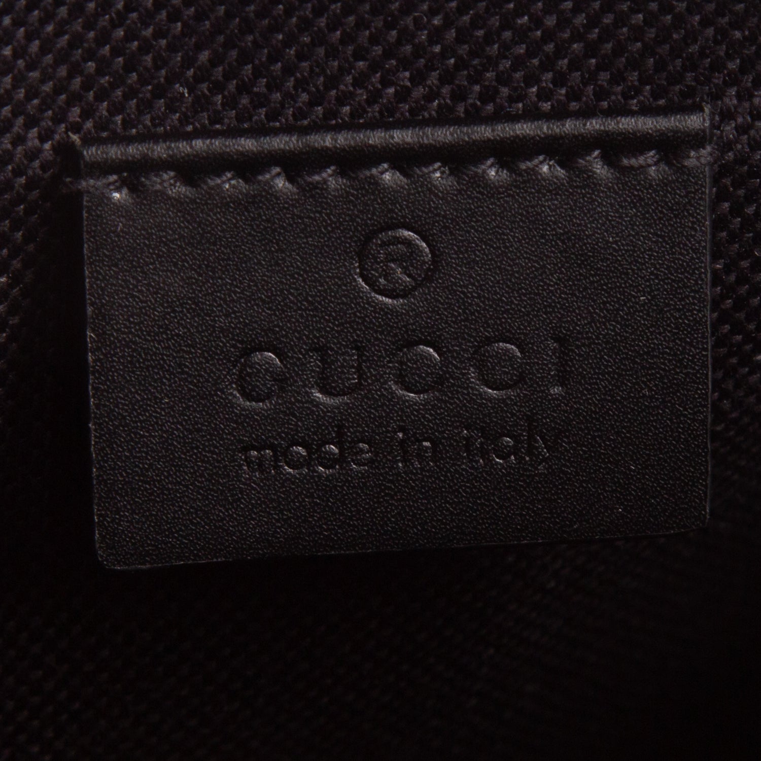Gucci Black GG Supreme Monogram Appia Calfskin Web Mini Messenger Bag