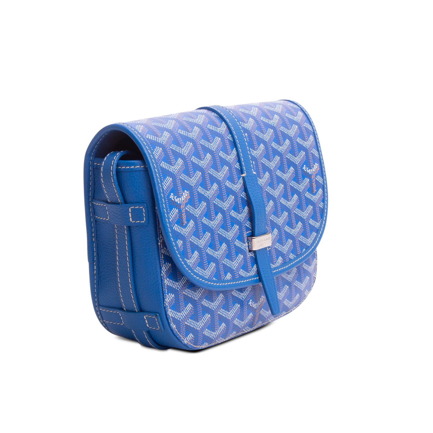 Goyard 2024 Blue Goyardine Canvas Belvedere II PM Crossbody Bag