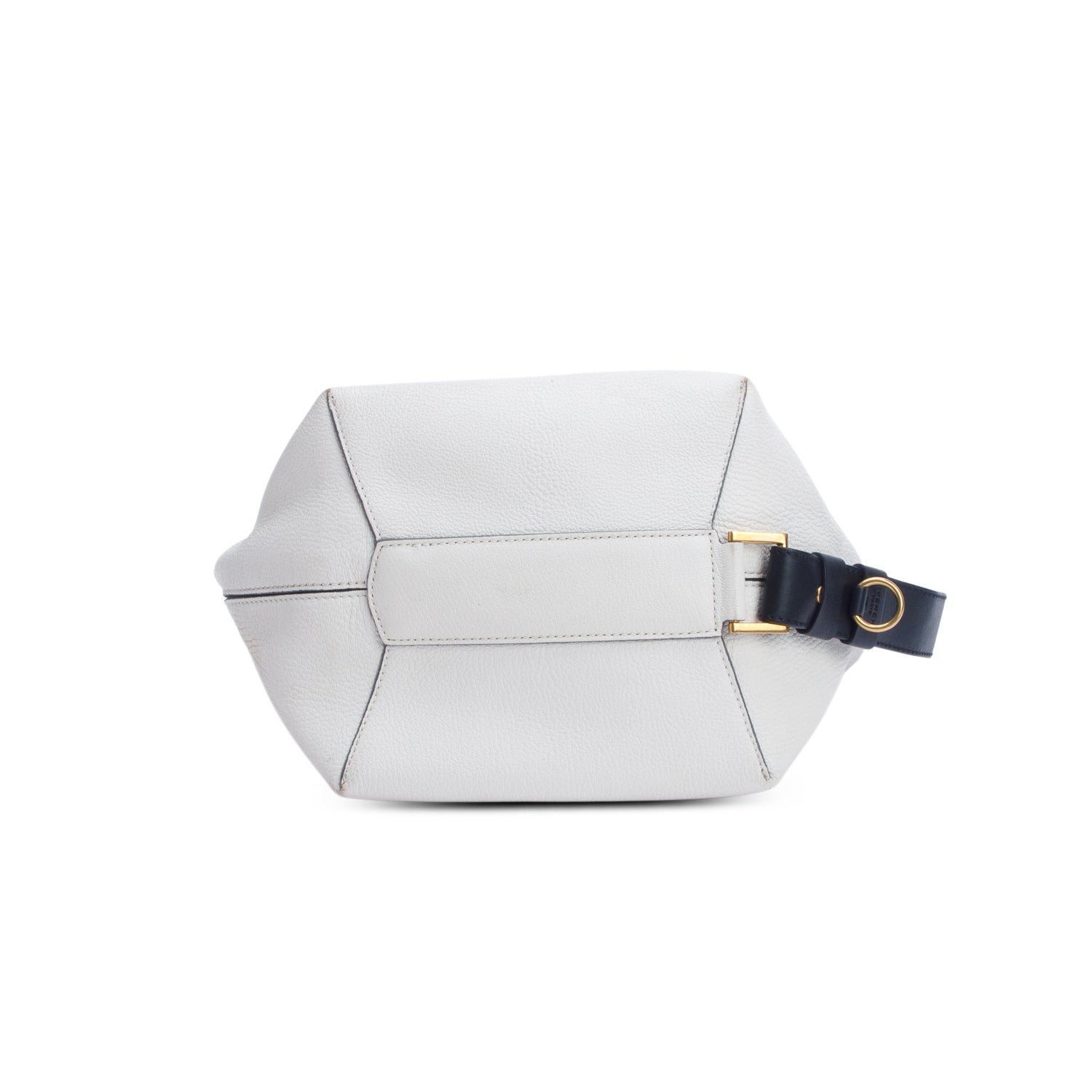 Givenchy White Grained Calfskin GV Bucket Bag