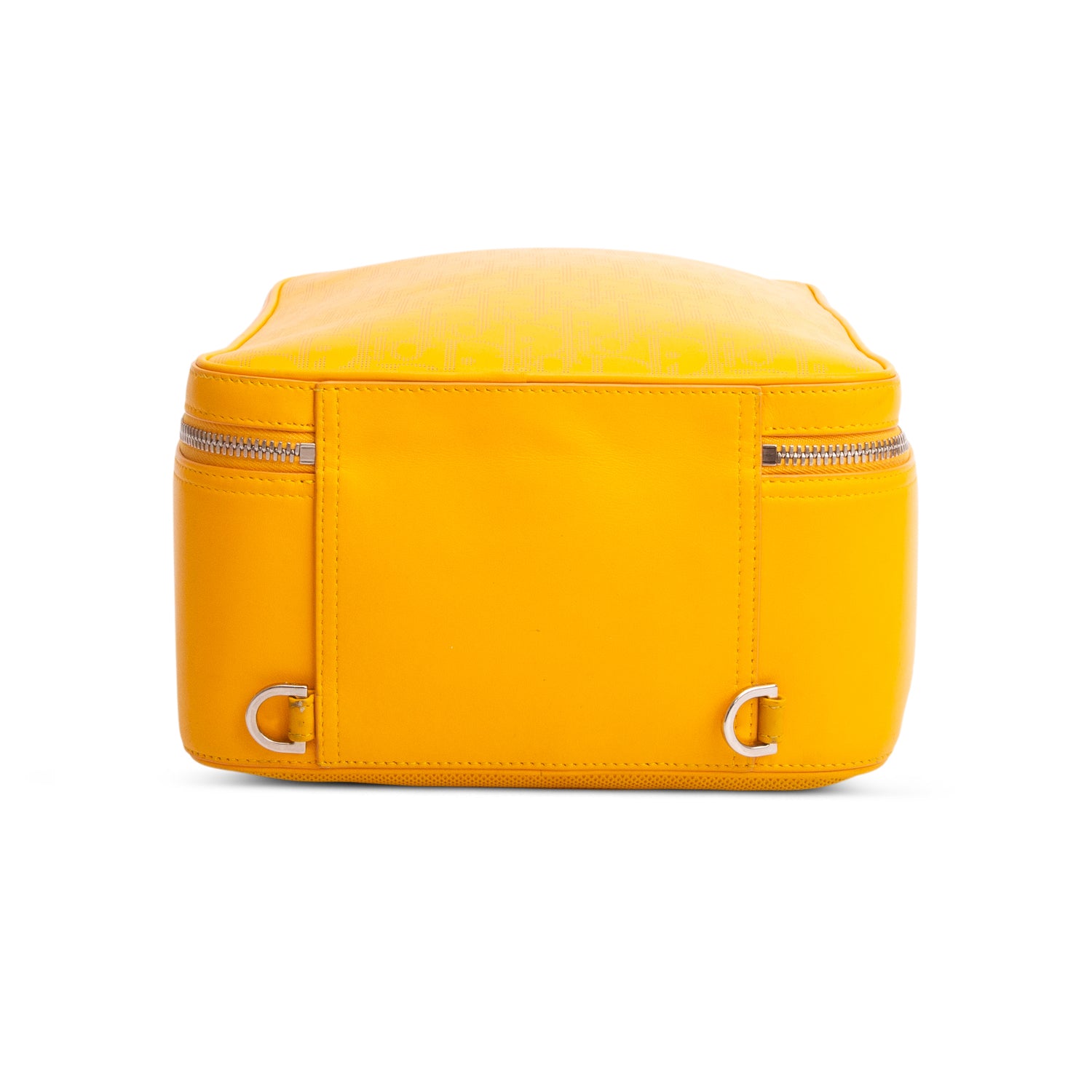 Christian Dior 2021 Yellow Calfskin Perforated Oblique Galaxy World Tour Shoe Case w/ Strap