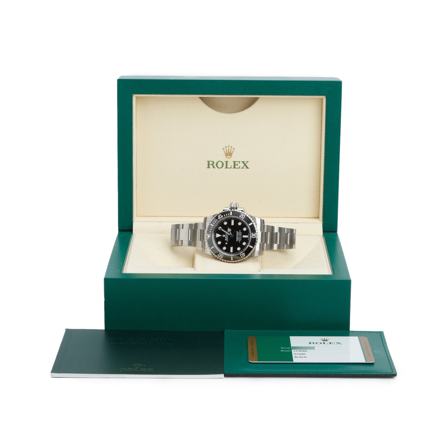 Rolex 2020 Stainless Steel Submariner (No Date) 40 MM Automatic Watch Black Dial 114060 w/ Box & Papers