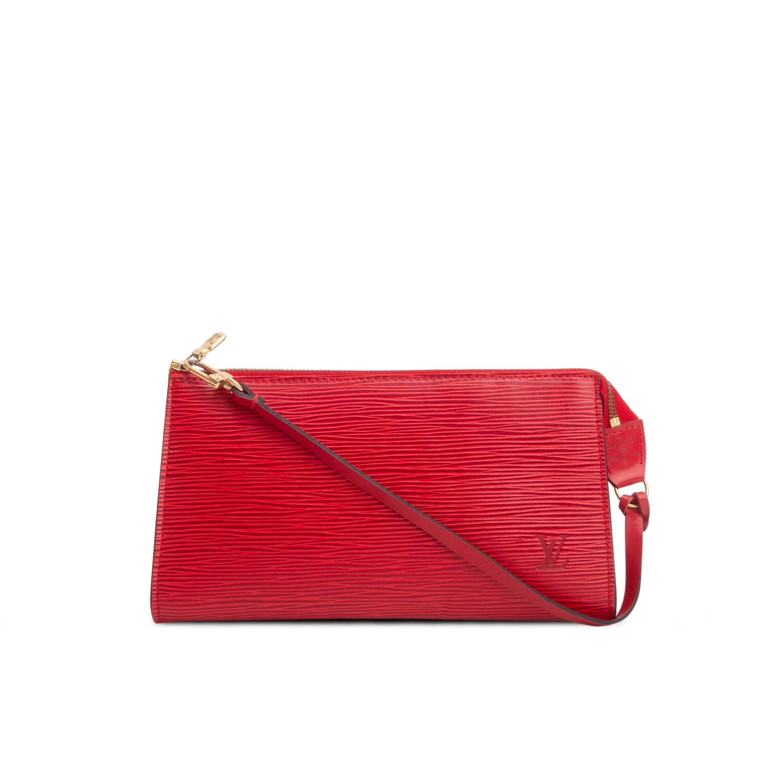 Louis Vuitton Vintage Red Epi Leather Pochette Accessories 24