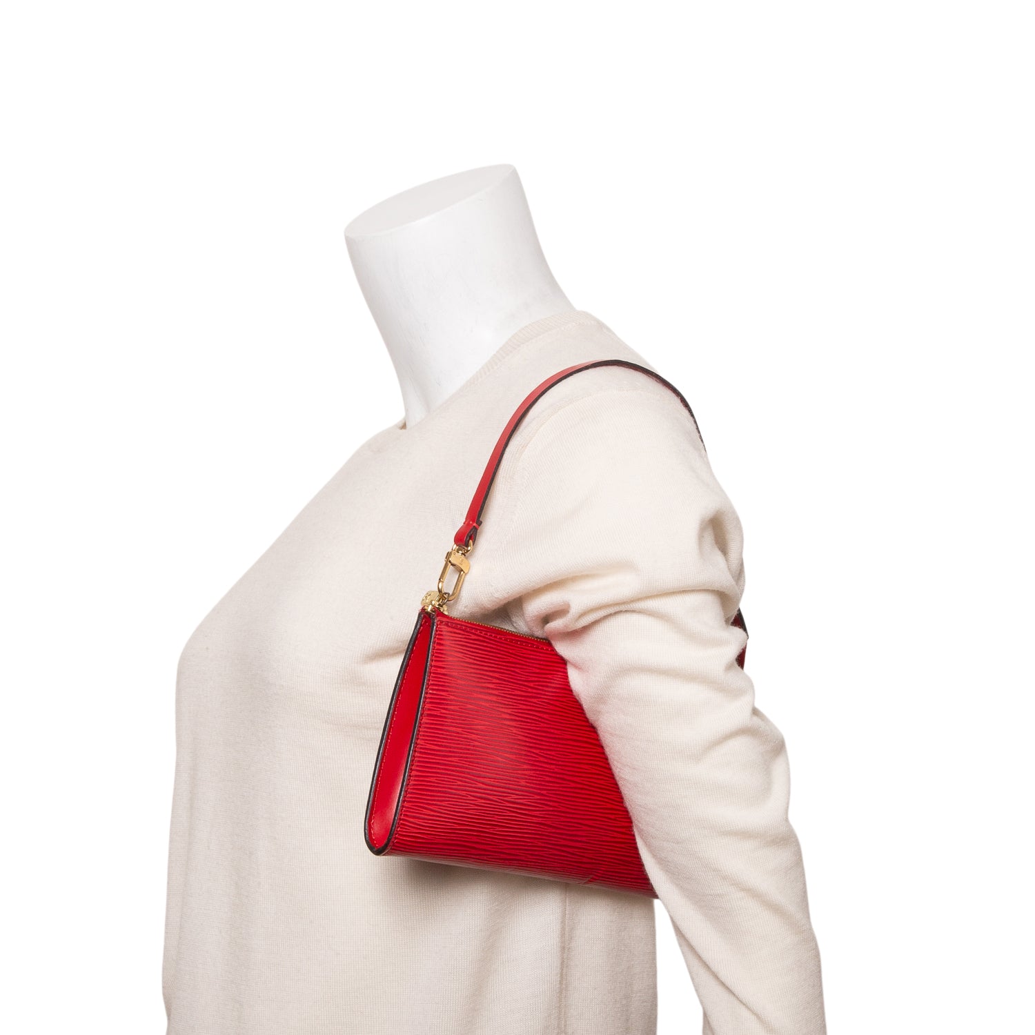 Louis Vuitton Vintage Red Epi Leather Pochette Accessories 24