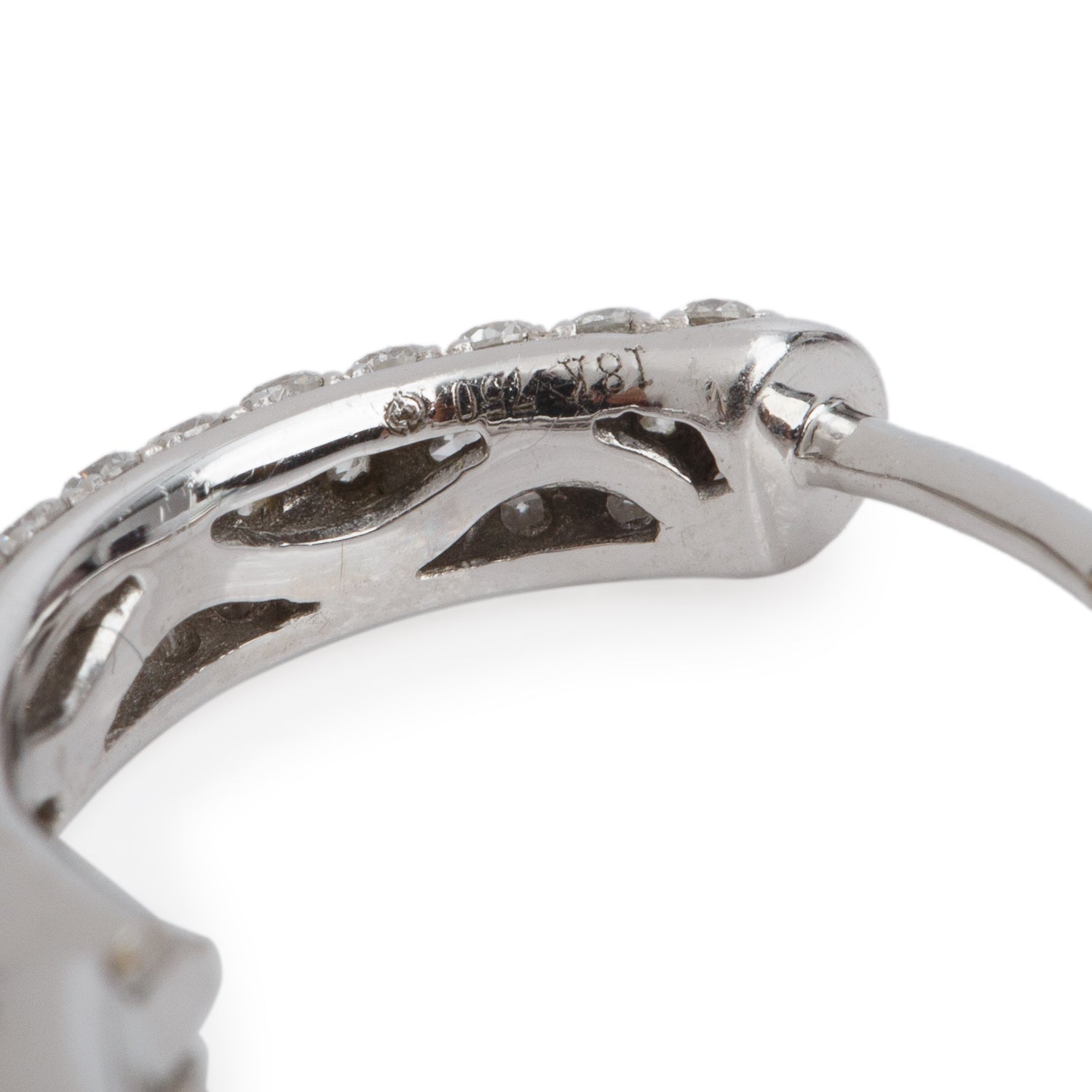 18k White Gold 0.55 tcw. Diamond Hoop Earrings