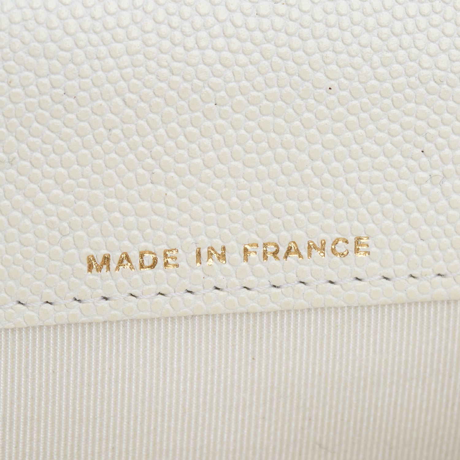 Chanel Cream Caviar Leather Classic Flap Card Holder