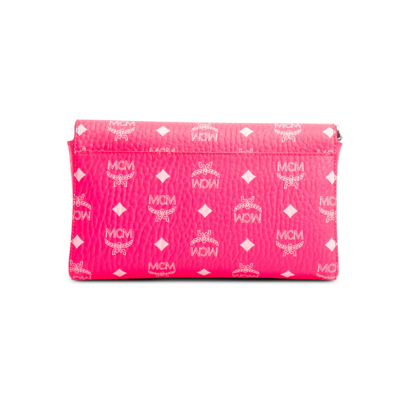 MCM Neon Pink Visetos Medium Millie Crossbody Bag