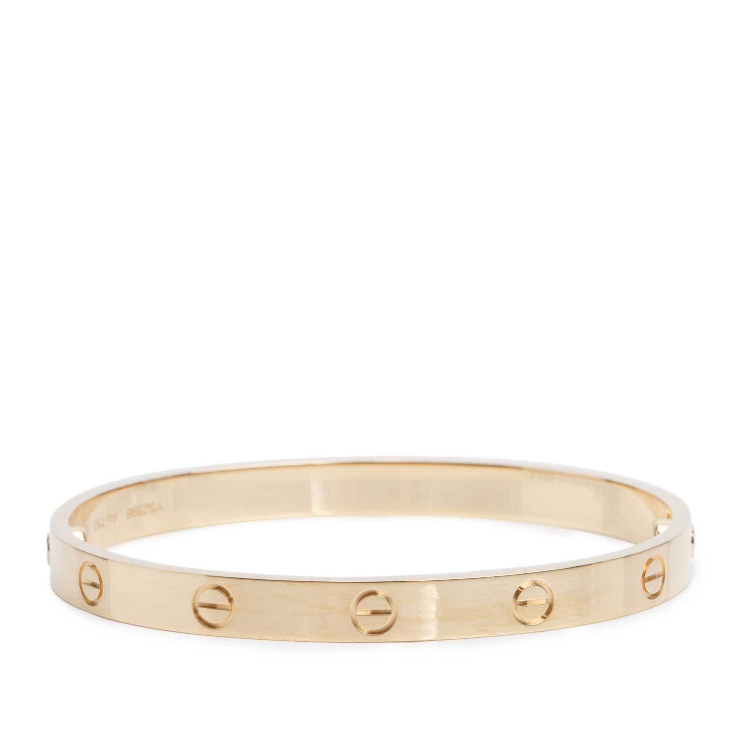 Cartier 2024 18k Yellow Gold Love Bracelet, Classic Model, Size 18 w/ Box, Receipt & Certificate