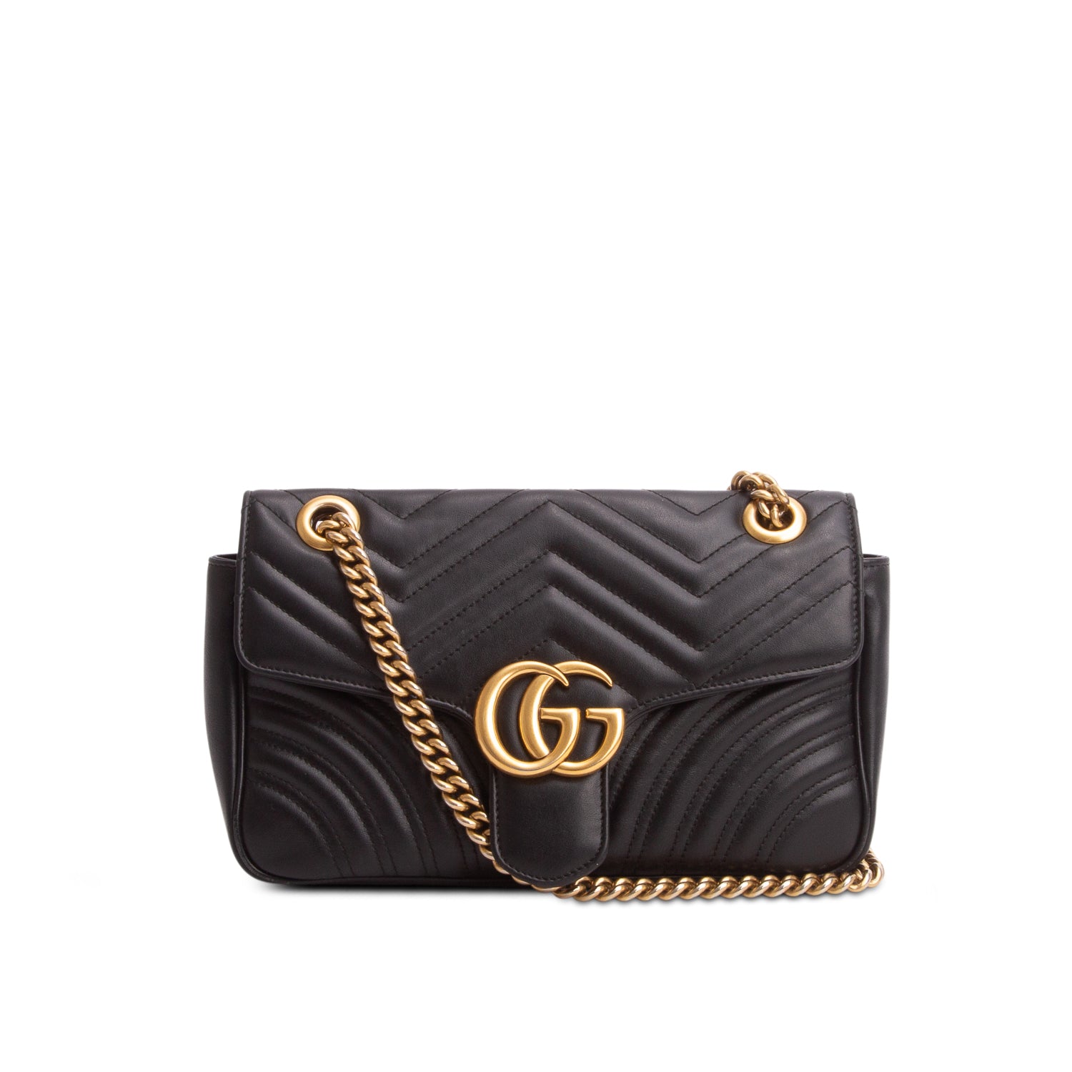 Gucci Black GG Marmont Matelasse Medium Shoulder Bag