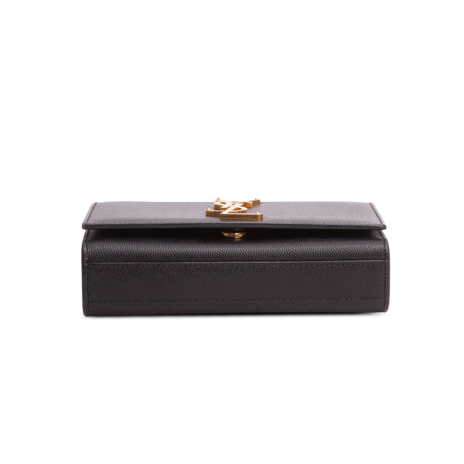 Saint Laurent Black Grain De Poudre Small Kate Chain Bag