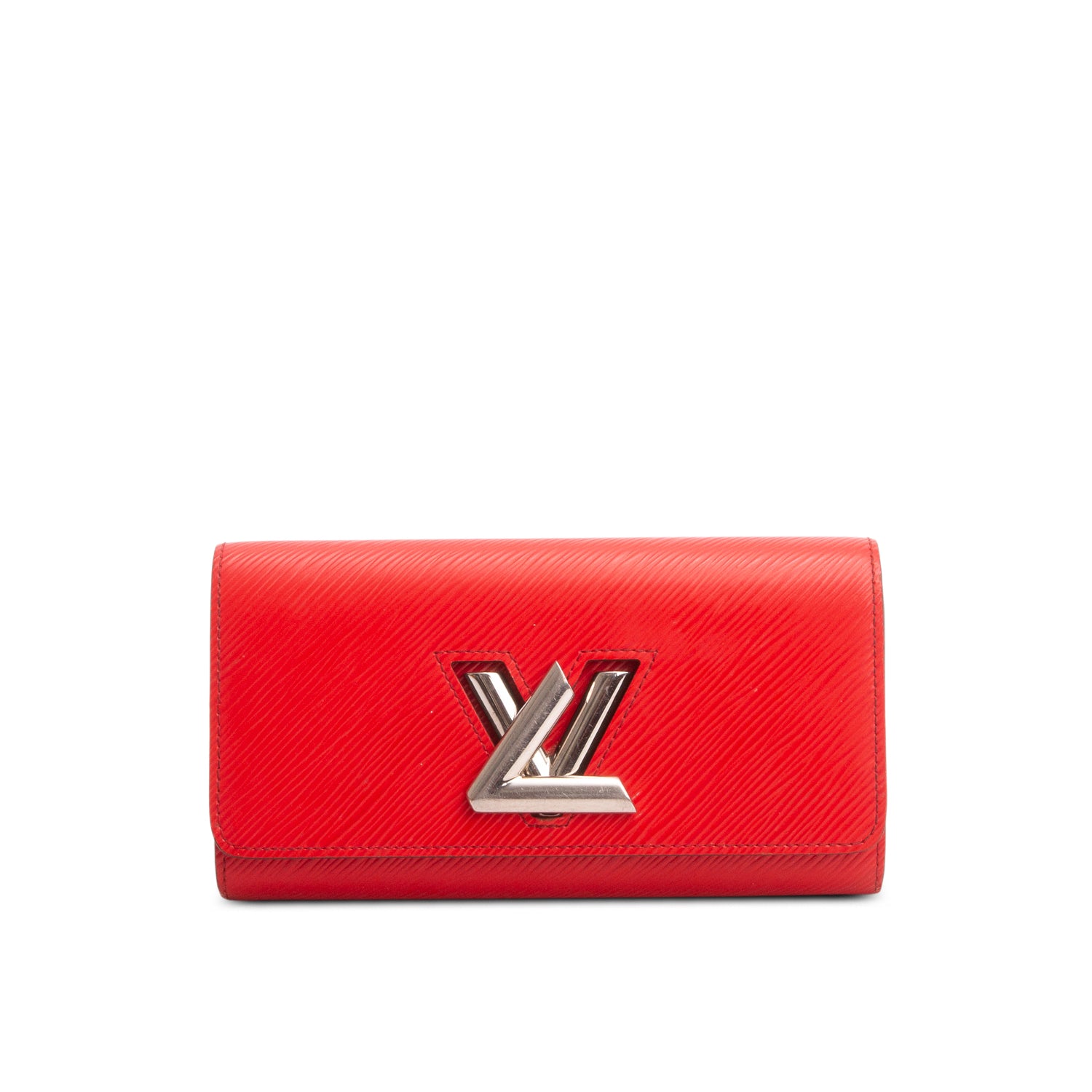 Louis Vuitton Red Epi Leather Twist Wallet w/ Box