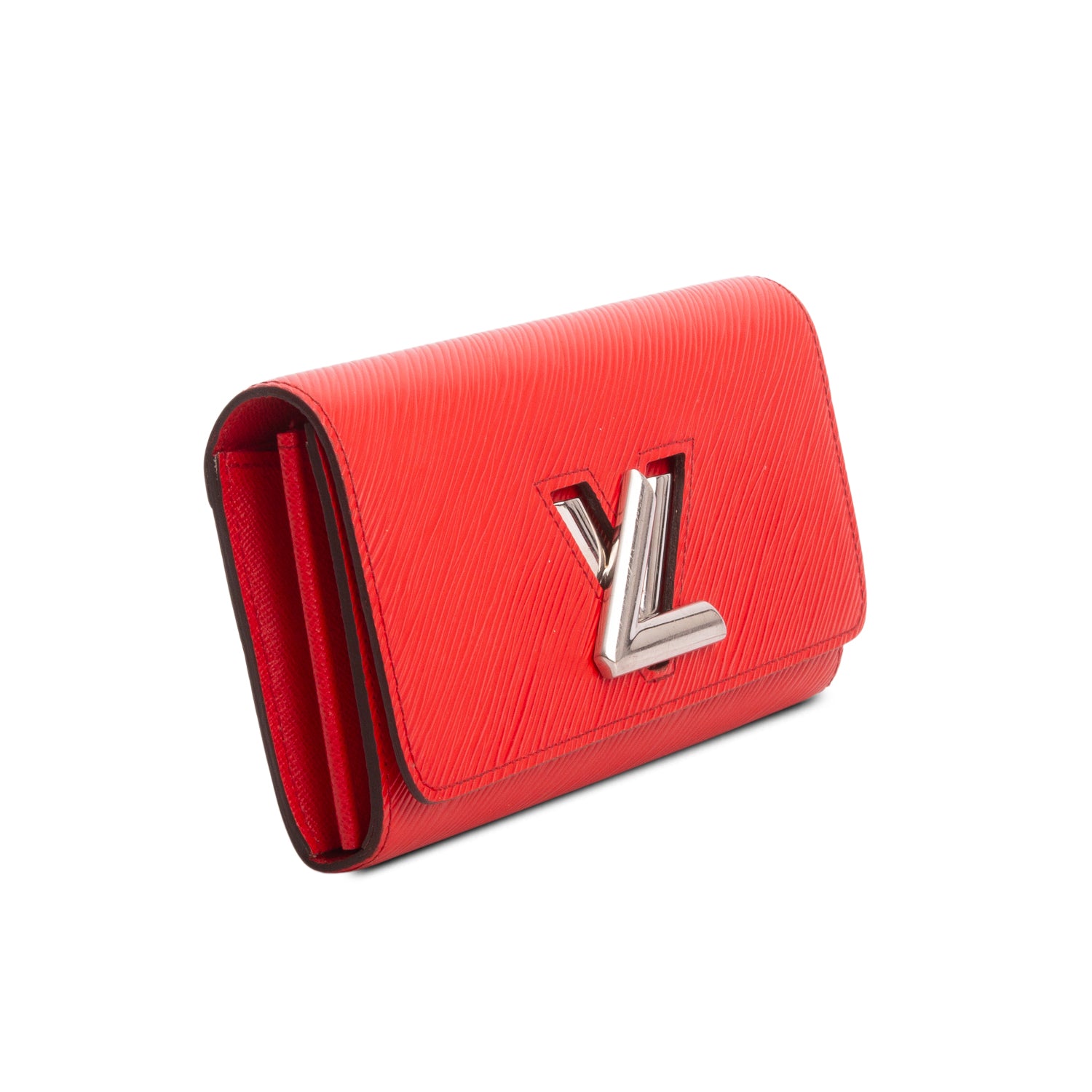 Louis Vuitton Red Epi Leather Twist Wallet w/ Box