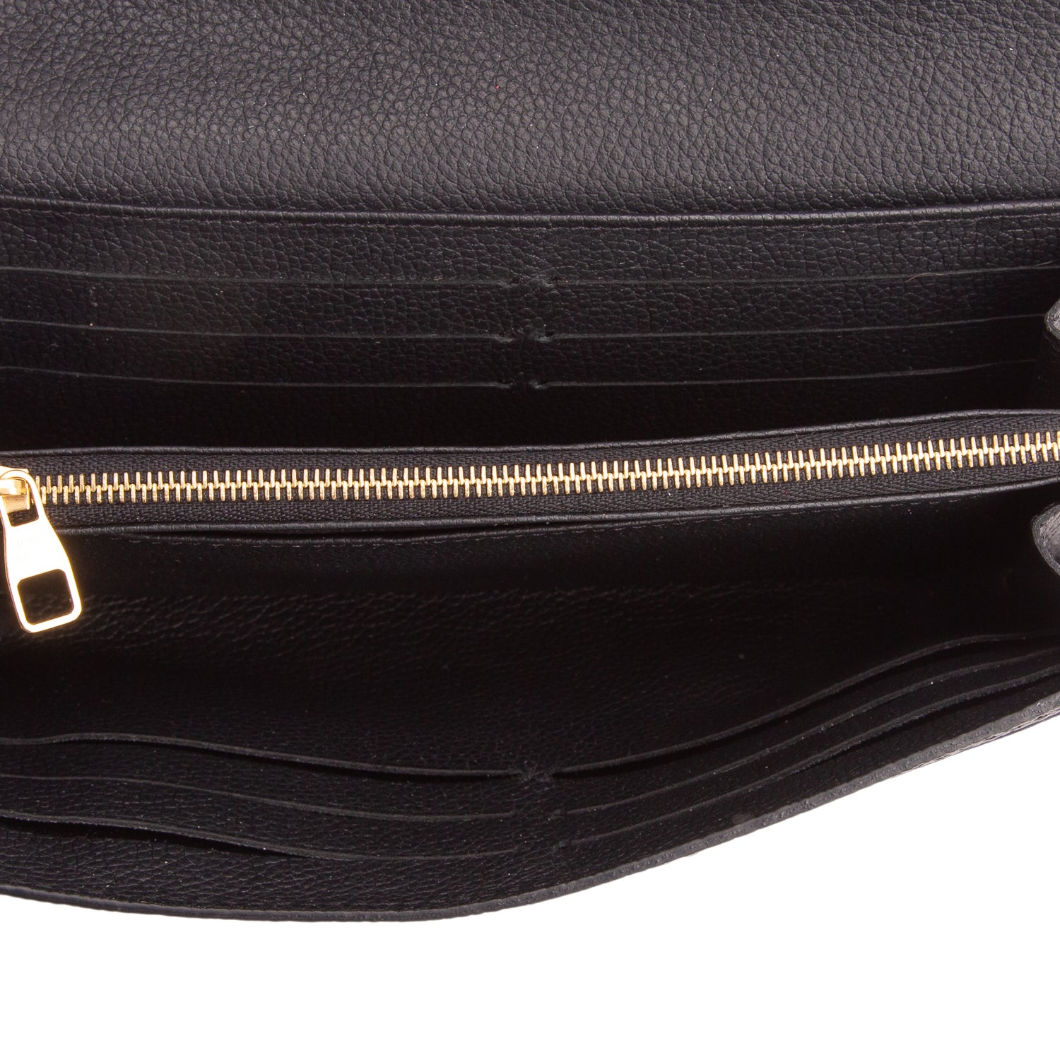 Louis Vuitton Black Monogram Empreinte Leather Sarah Wallet w/ Box