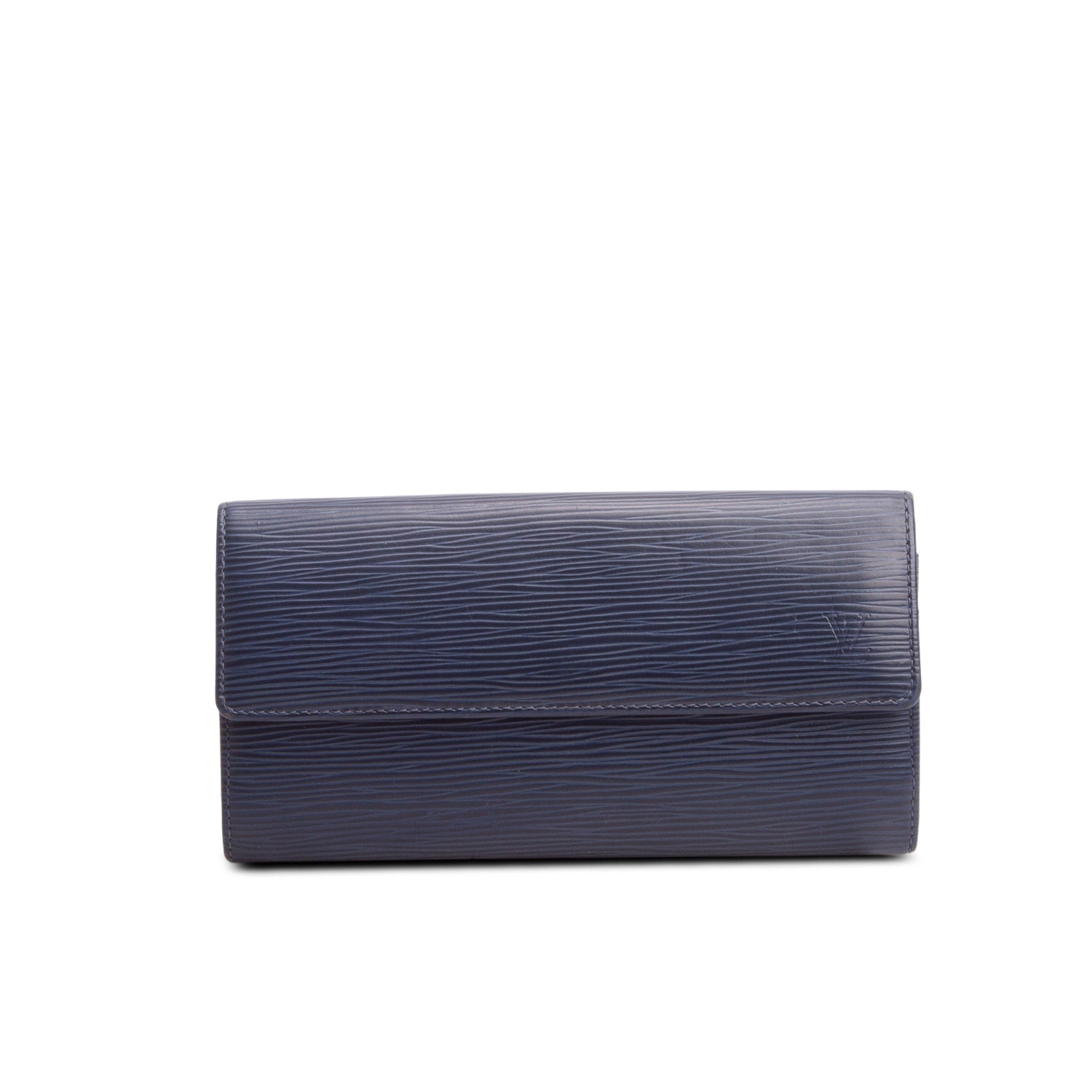 Louis Vuitton Navy Epi Leather Sarah Wallet w/ Box