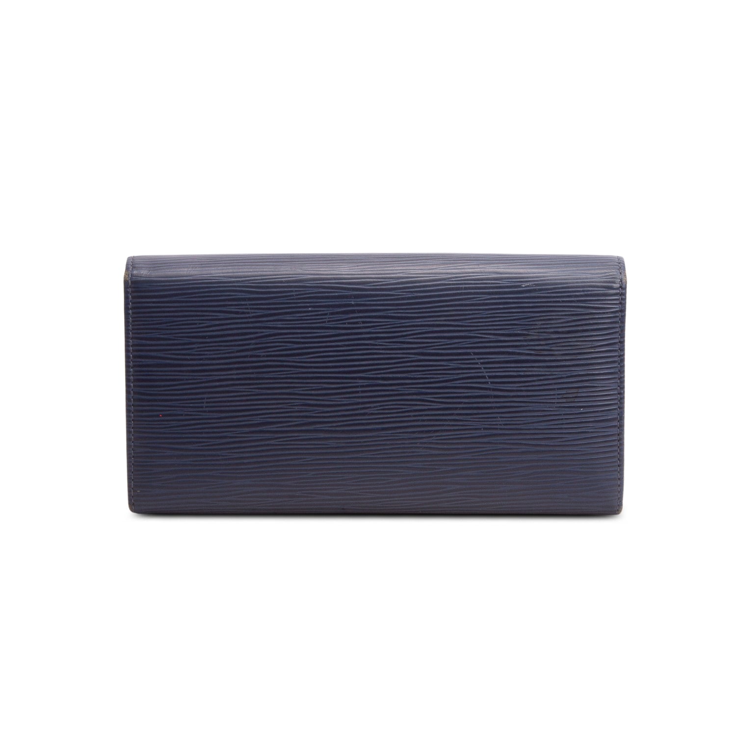 Louis Vuitton Navy Epi Leather Sarah Wallet w/ Box