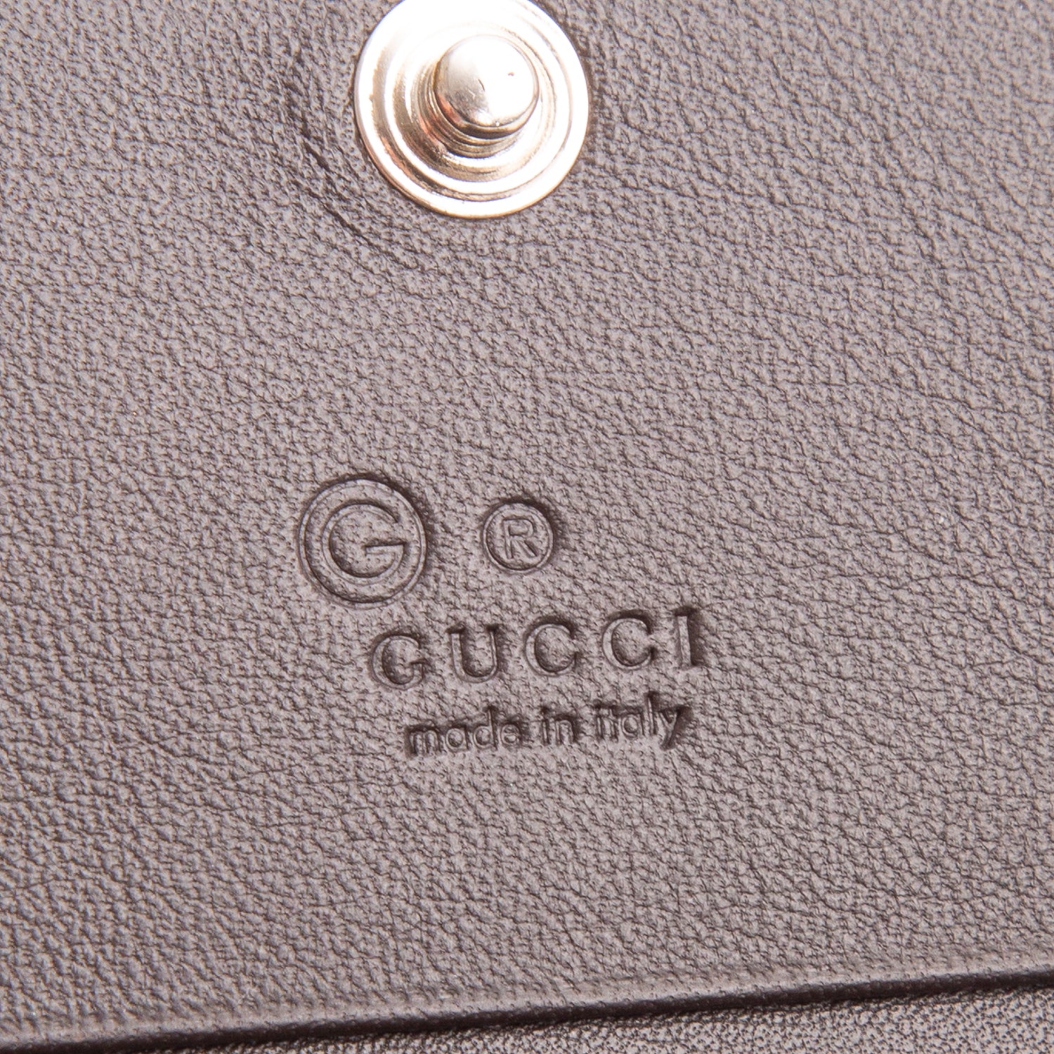 Gucci Brown Micro Signature Leather Bifold Wallet w/ Box