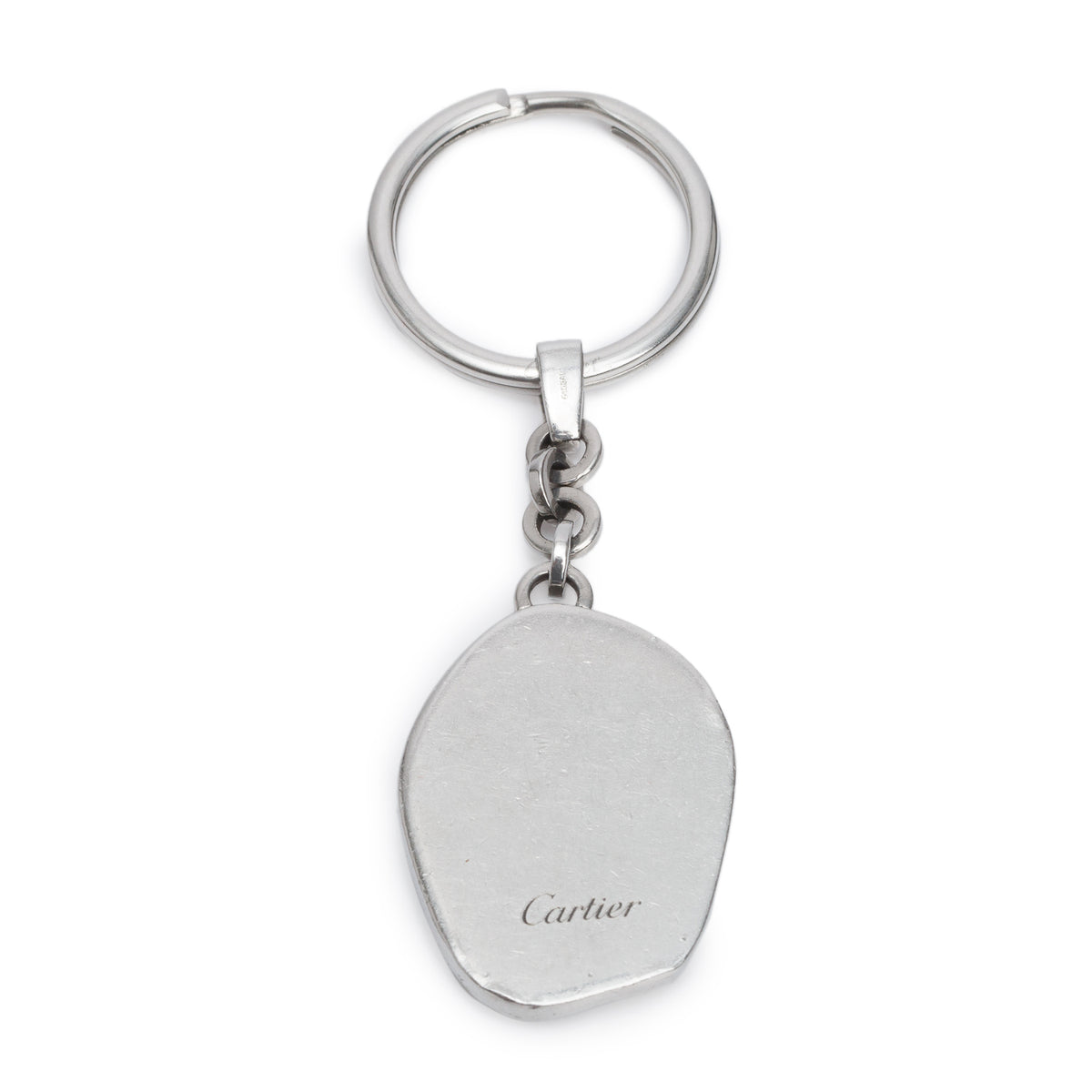 Cartier Silver Wax Seal Decor Key Ring