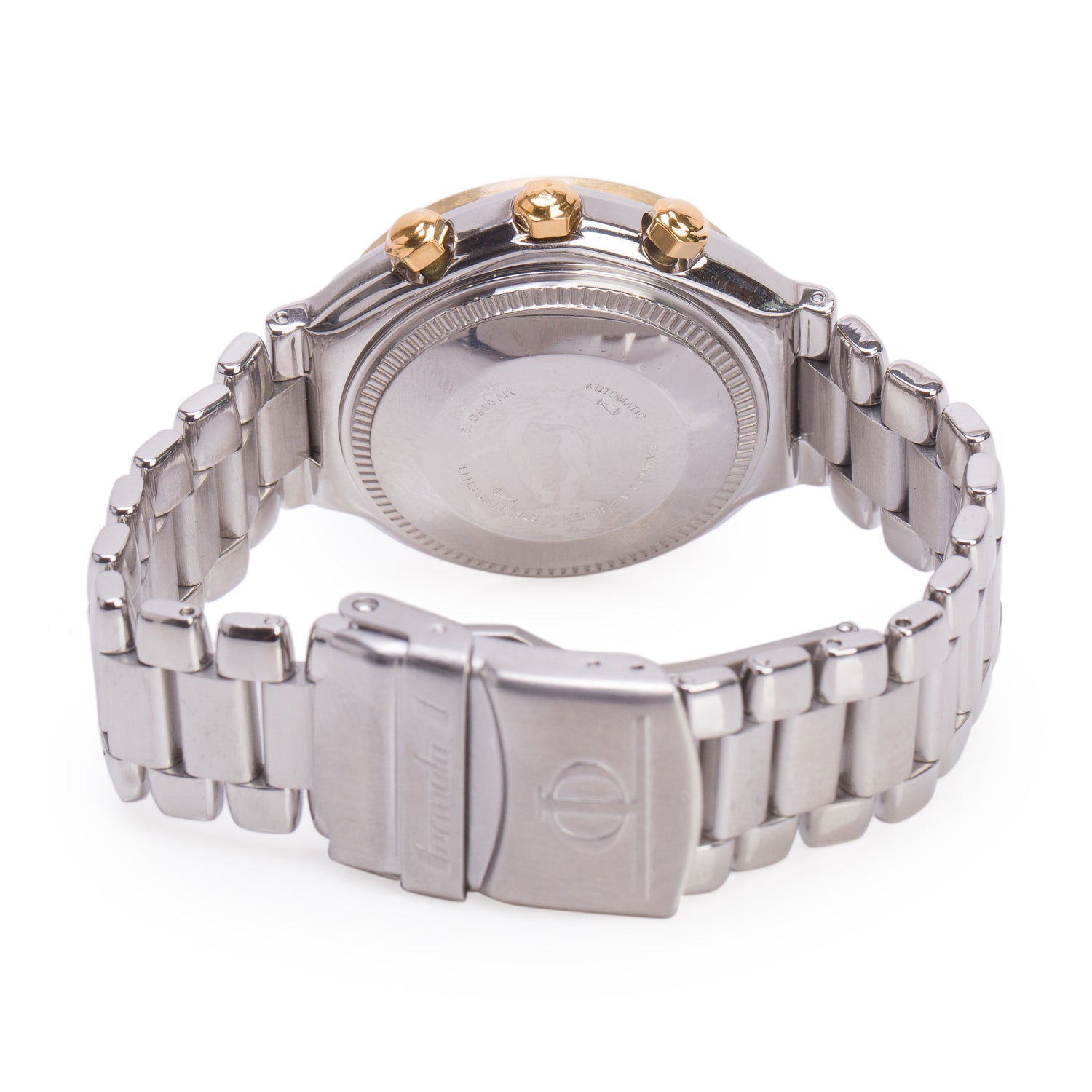 Baume & Mercier Two-Tone Stainless Steel 40 MM Automatic Chronograph Day Date Watch White Dial