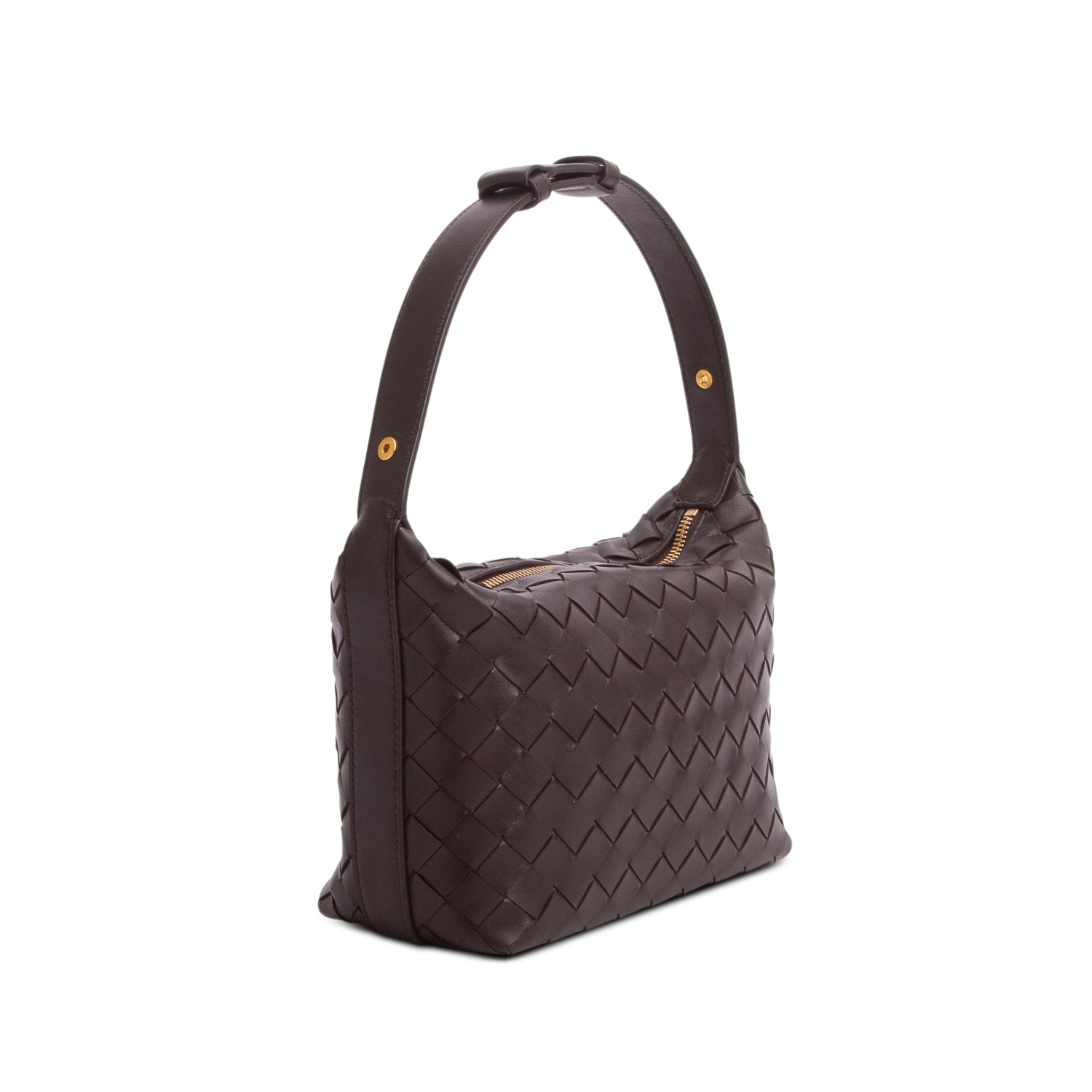 Bottega Veneta Brown Calfskin Nappa Intrecciato Mini Wallace w/ Box