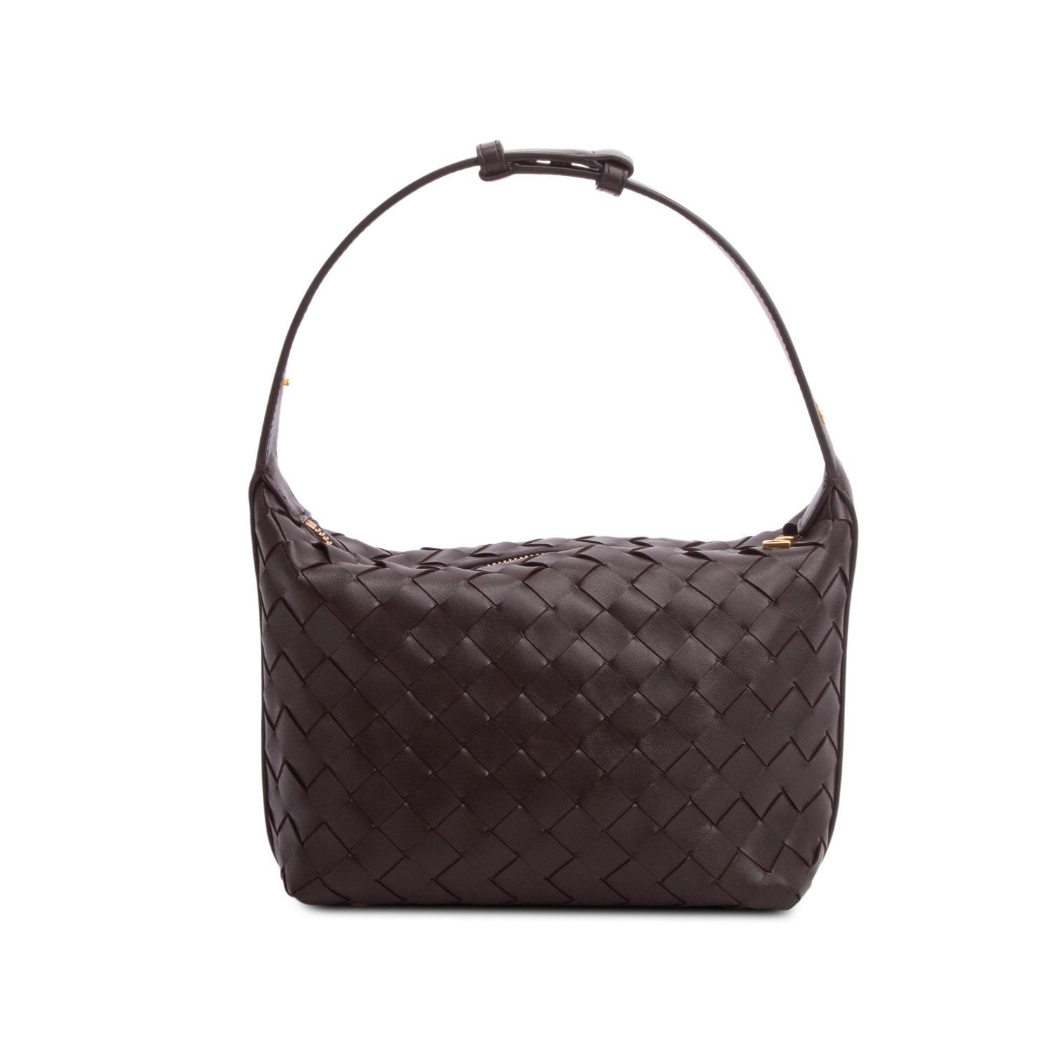 Bottega Veneta Brown Calfskin Nappa Intrecciato Mini Wallace w/ Box