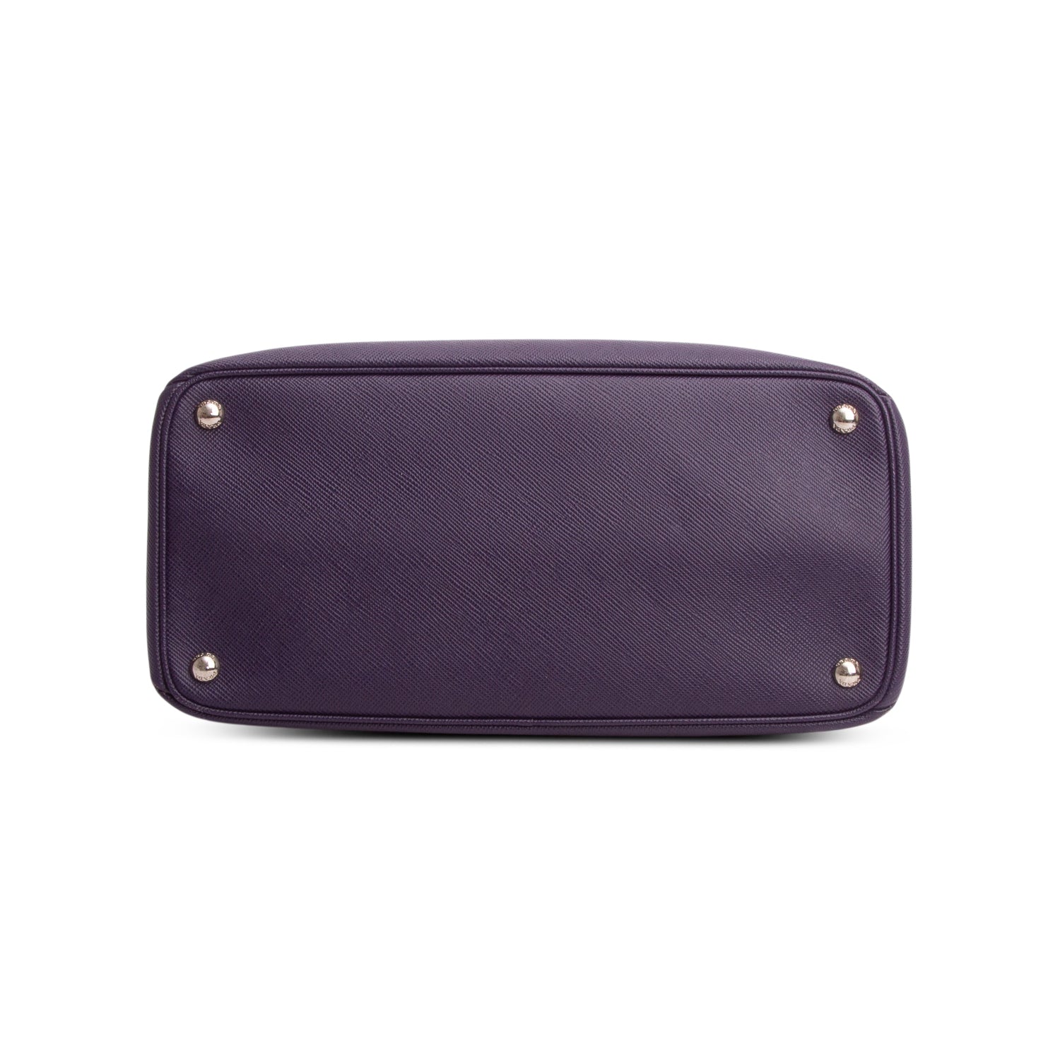 Prada Purple Saffiano Twist Lock Tote w/ Strap