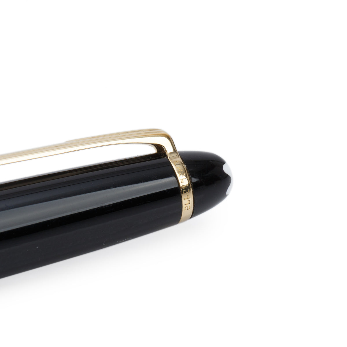 Montblanc Yellow Gold Coated Meisterstuck Classique Black Resin Ballpoint Pen