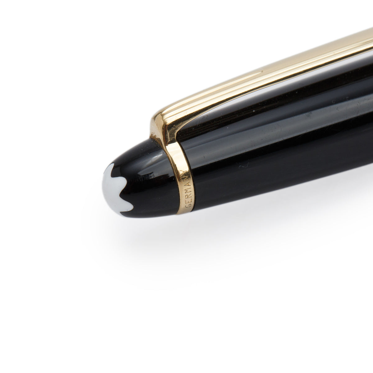 Montblanc Yellow Gold Coated Meisterstuck Classique Black Resin Ballpoint Pen
