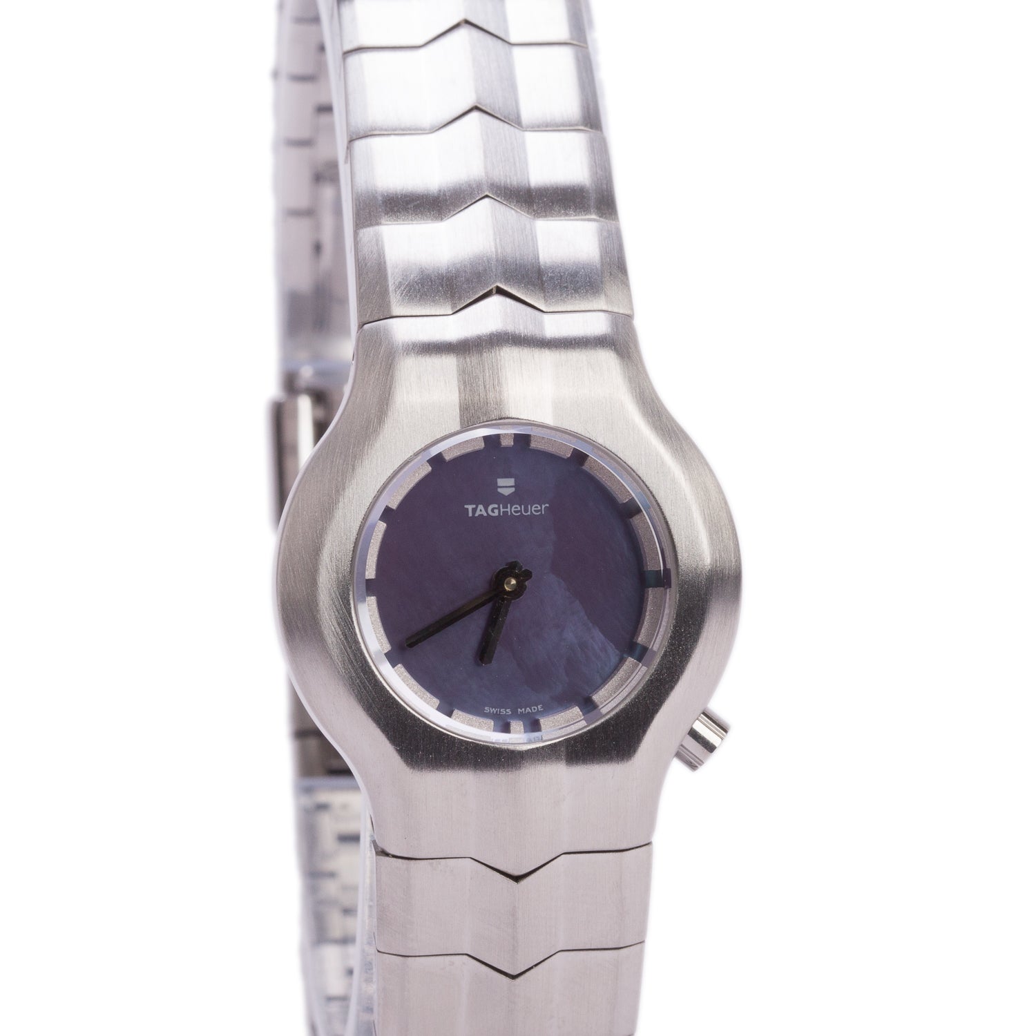 Tag Heuer Stainless Steel Alter Ego 25 MM Watch Blue Mother of Pearl Dial WP1410
