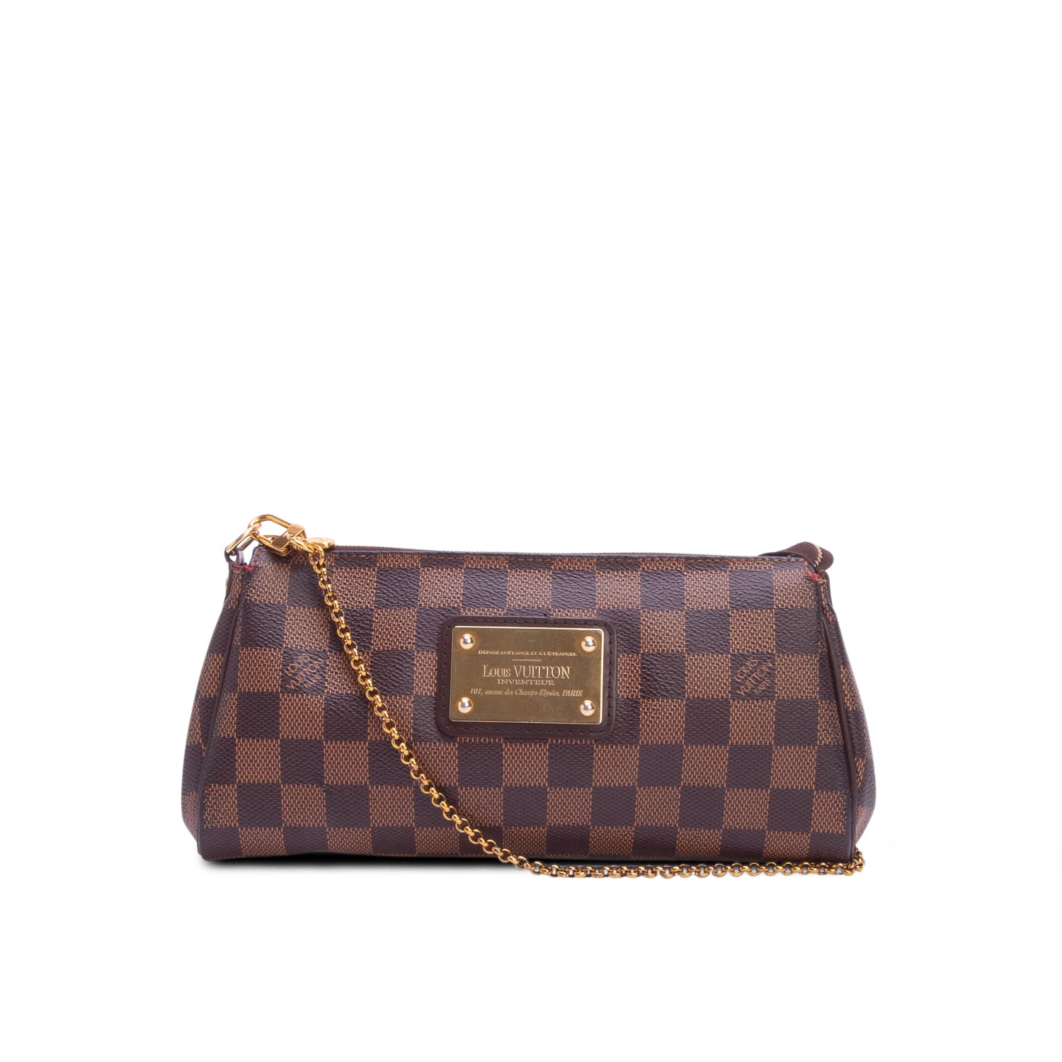 Louis Vuitton Damier Ebene Eva Clutch w/ Straps