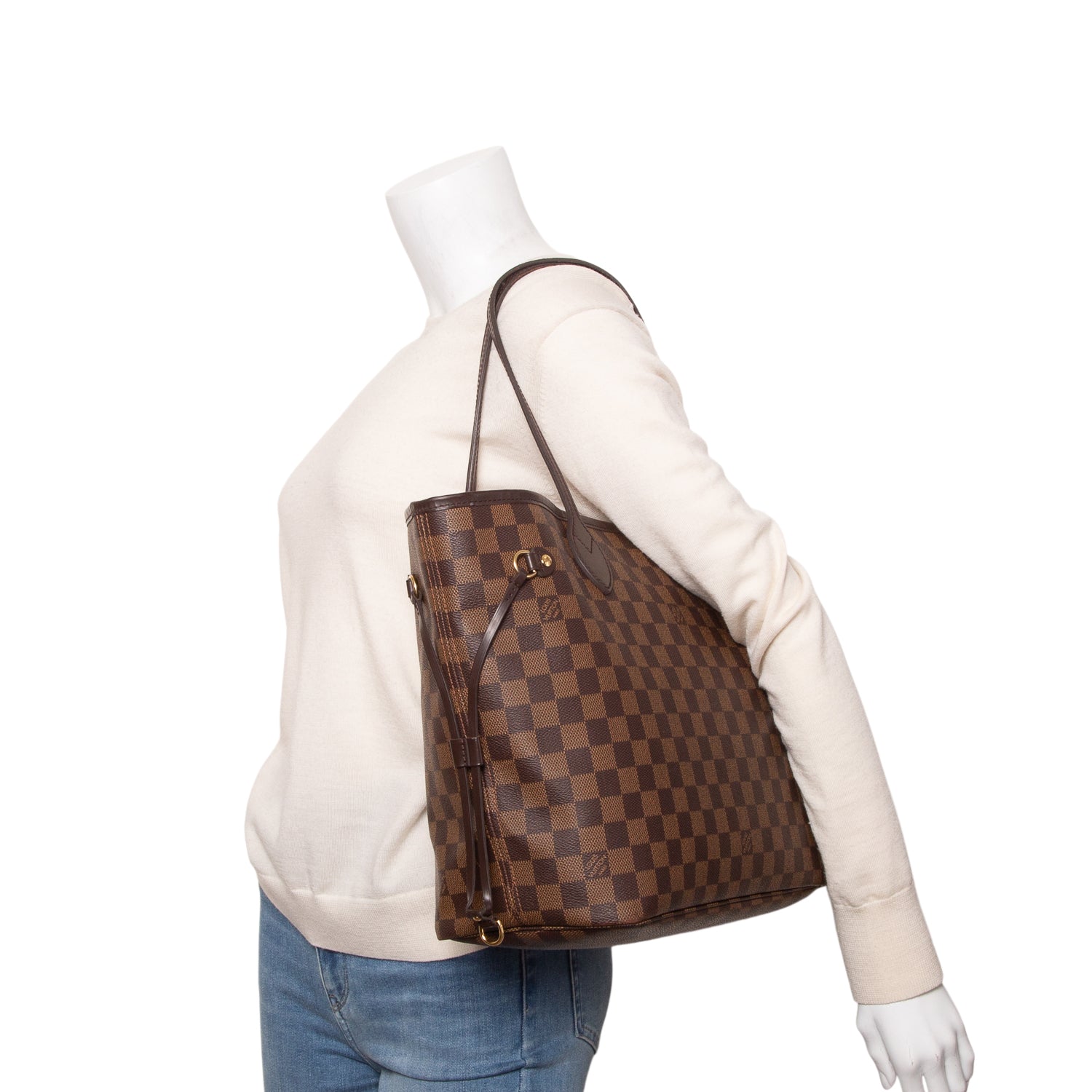 Louis Vuitton Damier Ebene Neverfull MM w/ Pouch