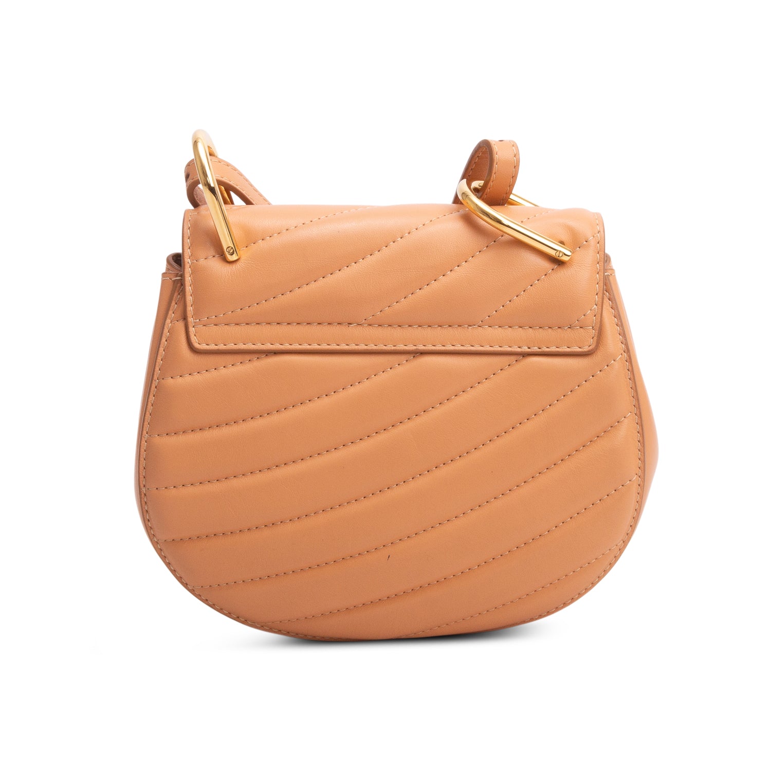 Chloe Pink Calfskin Quilted Mini Drew Bijou Shoulder Bag w/ Strap