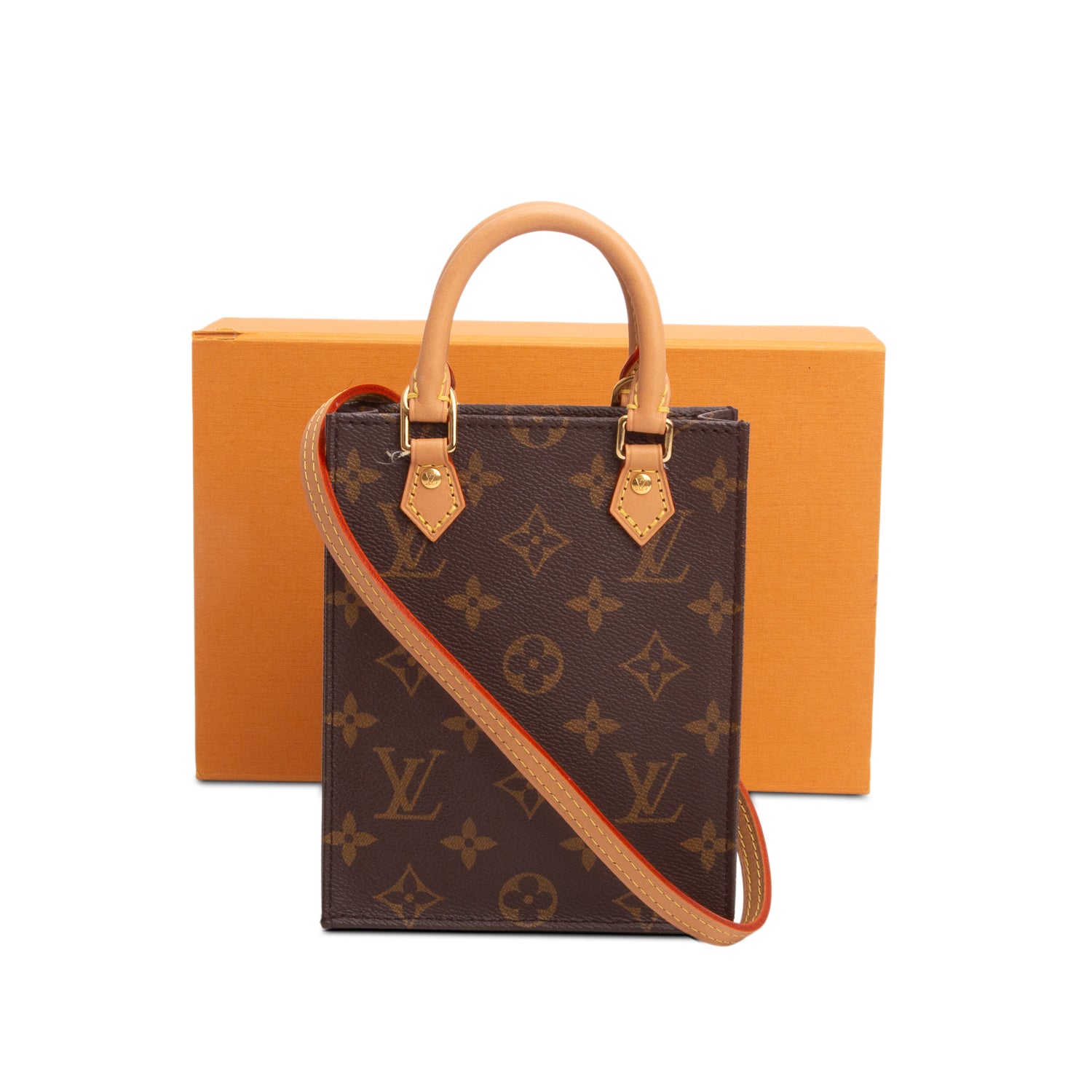 Louis Vuitton 2020 Monogram Petit Sac Plat w/ Box & Strap