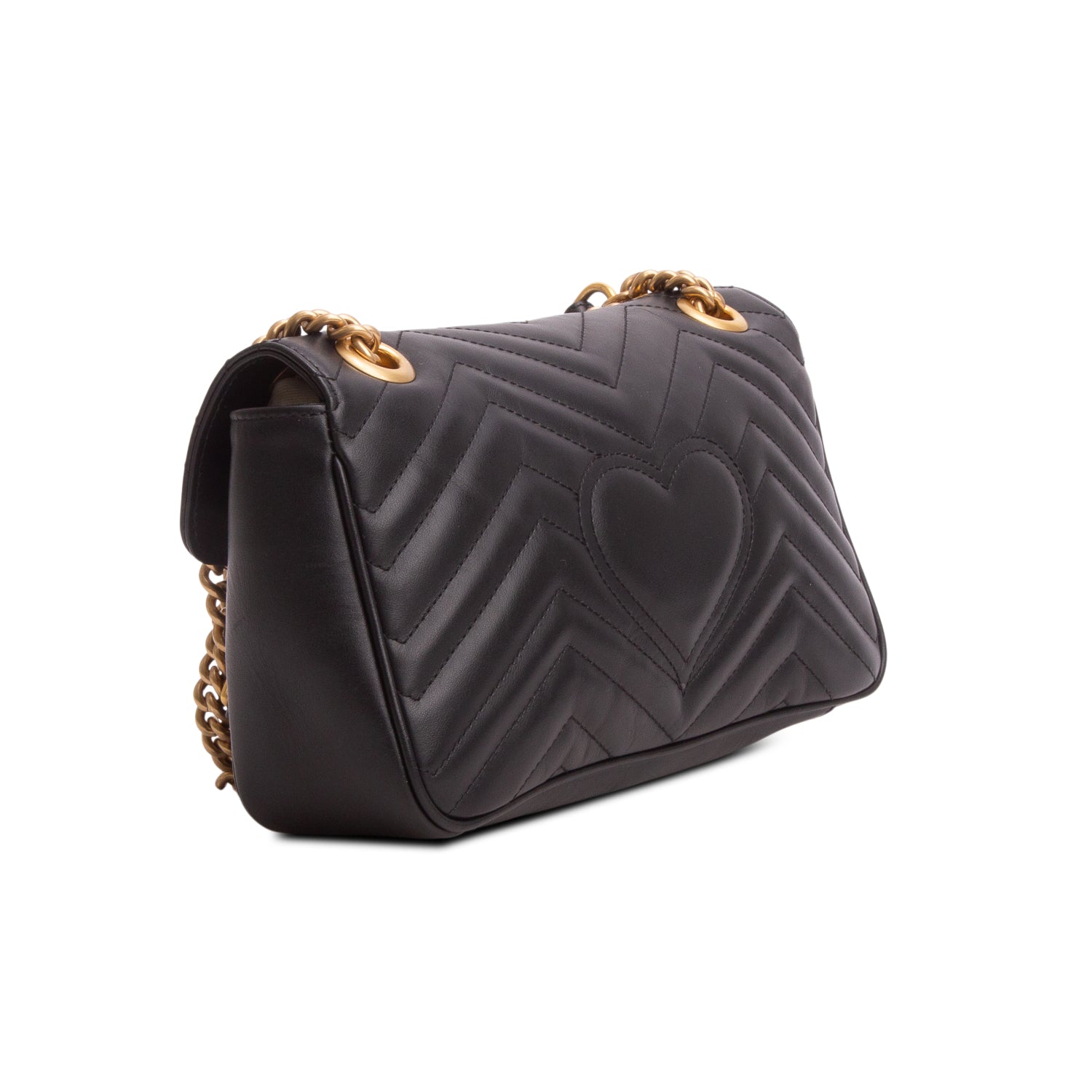 Gucci Black GG Marmont Matelasse Medium Shoulder Bag w/ Box