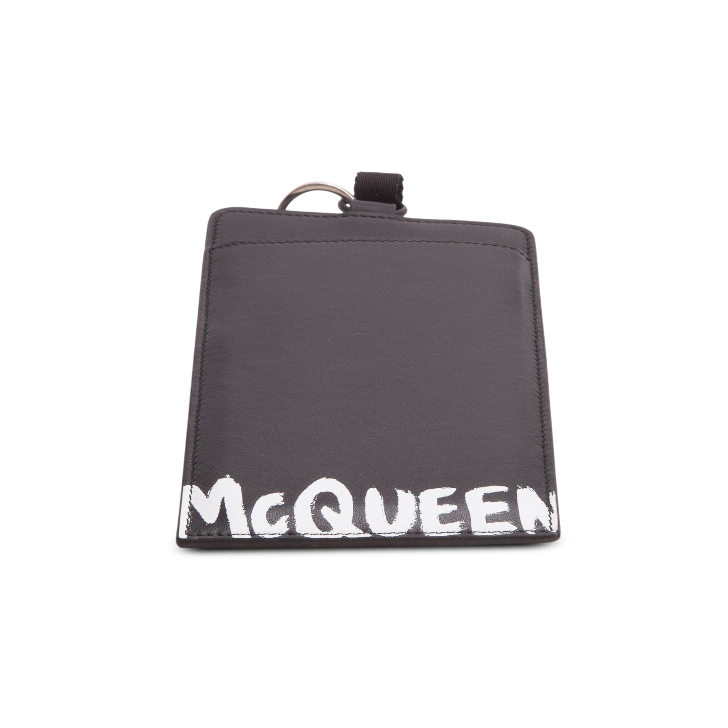 Alexander McQueen Black Calfskin Graffiti Lanyard Phone Holder w/ Box
