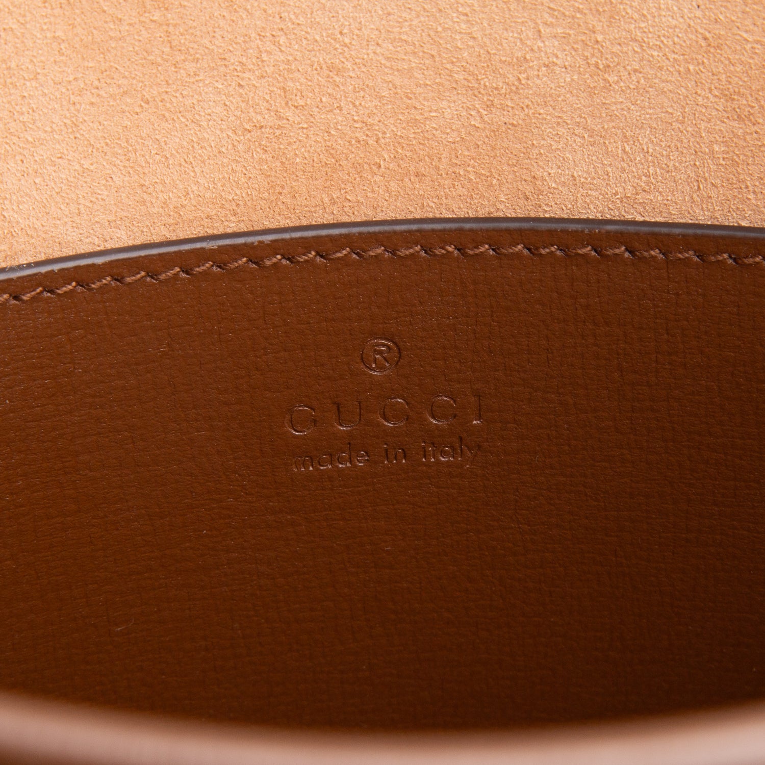 Gucci GG Supreme Monogram Textured Dollar Calfskin Retro Interlocking G Pouch