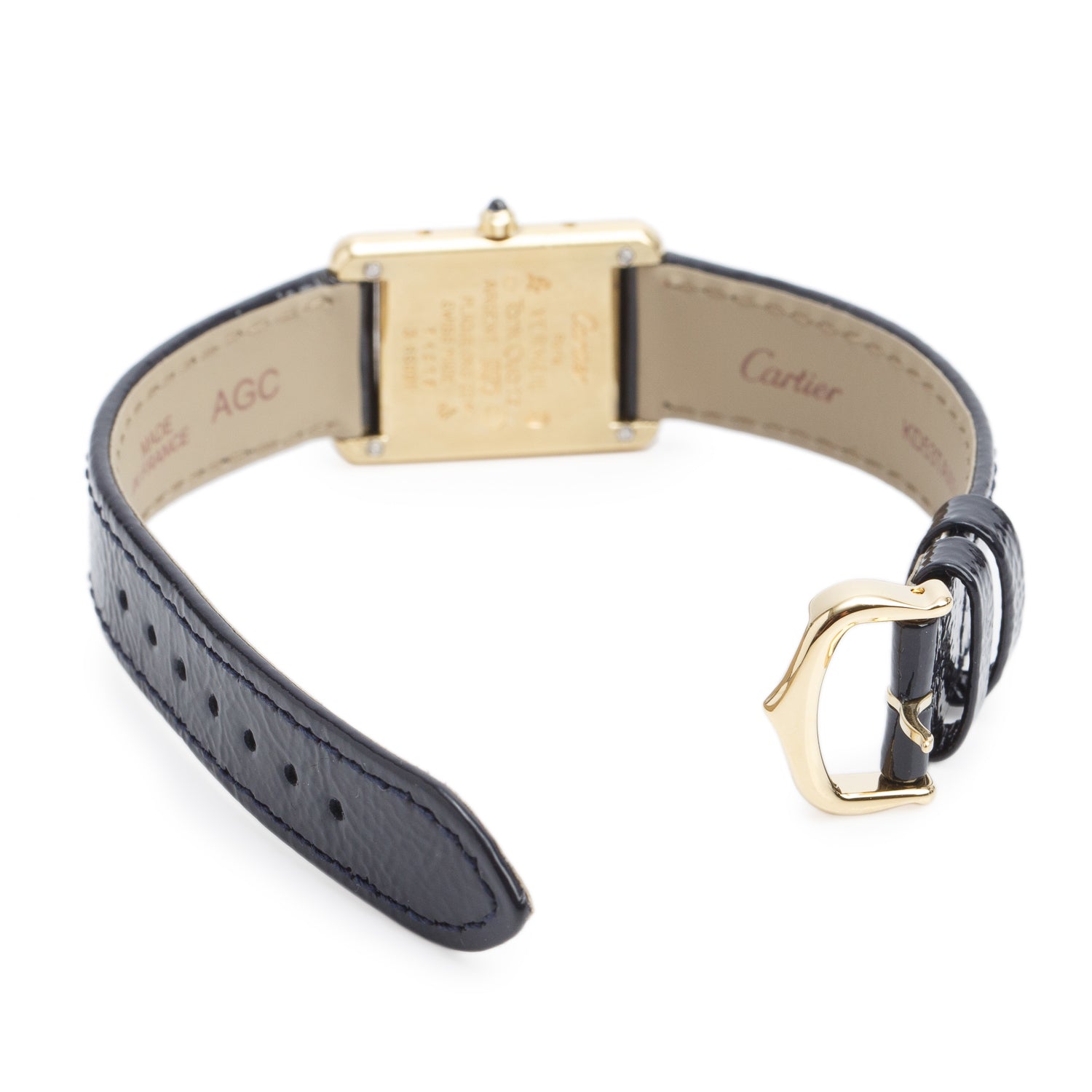 Cartier Vintage 18k Gold Vermeil Sterling Silver Argent Must de Cartier Tank Quartz Watch w/ Box & Service Papers