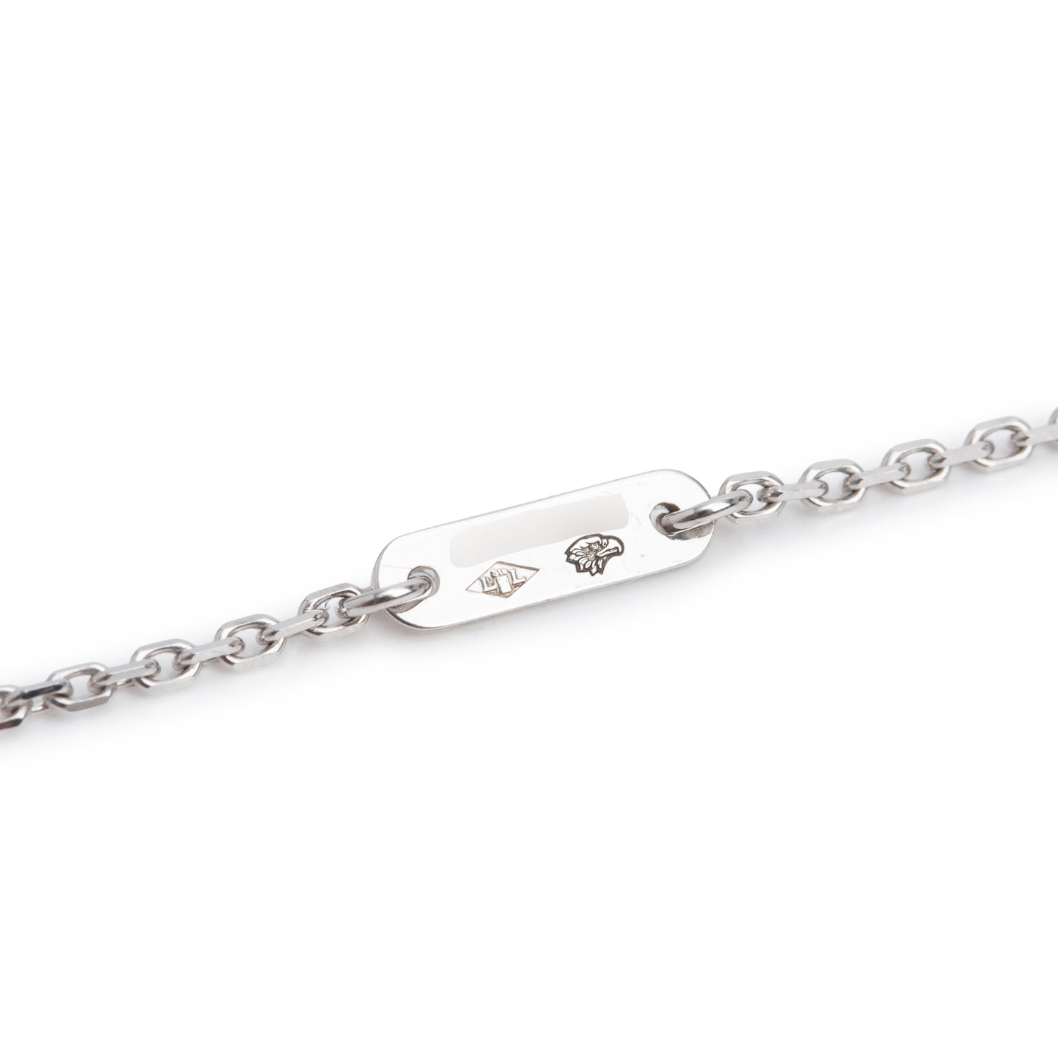 Van Cleef & Arpels 2025 18k White Gold Diamond Sweet Alhambra Pendant Necklace w/ Box & Receipt